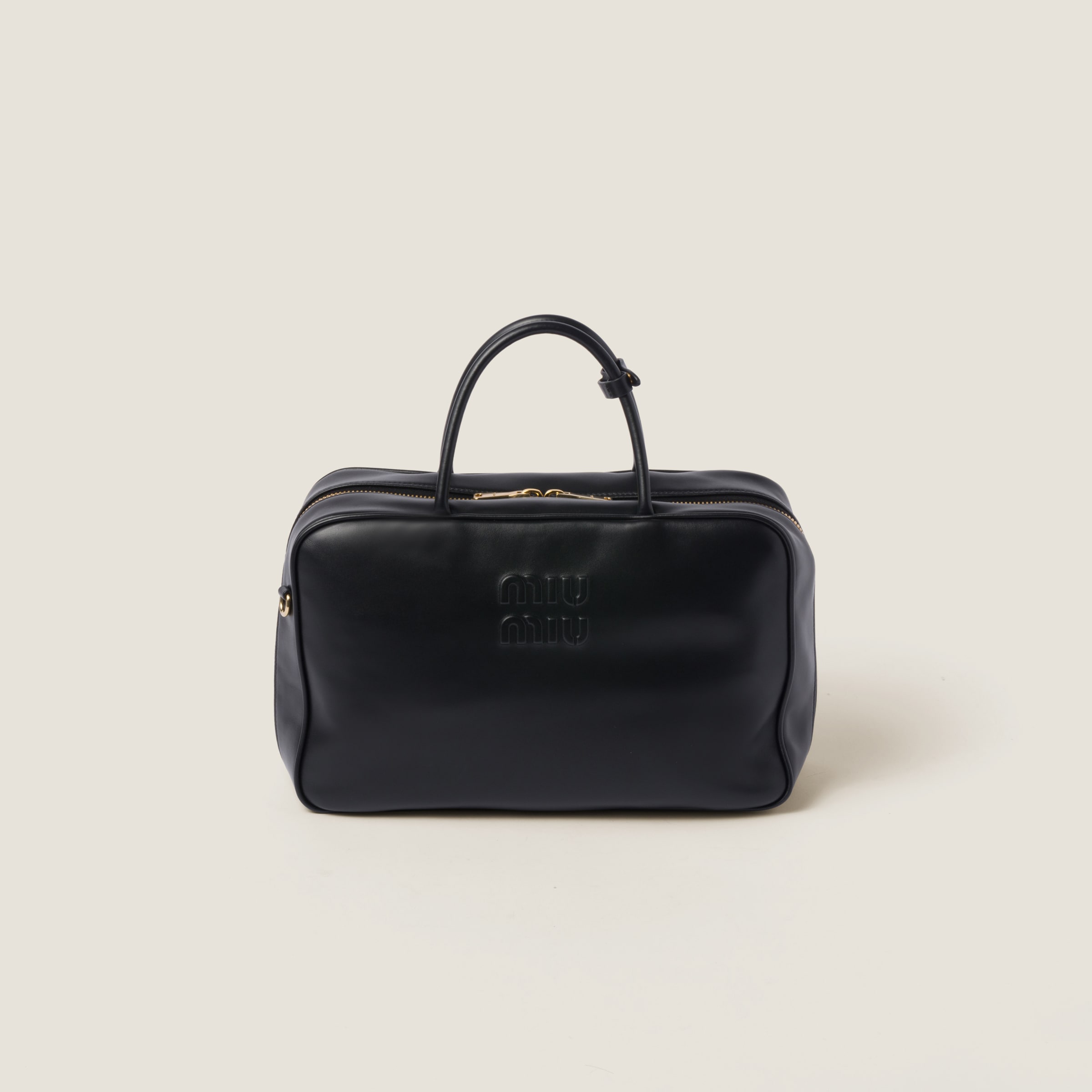 Leather top handle bag