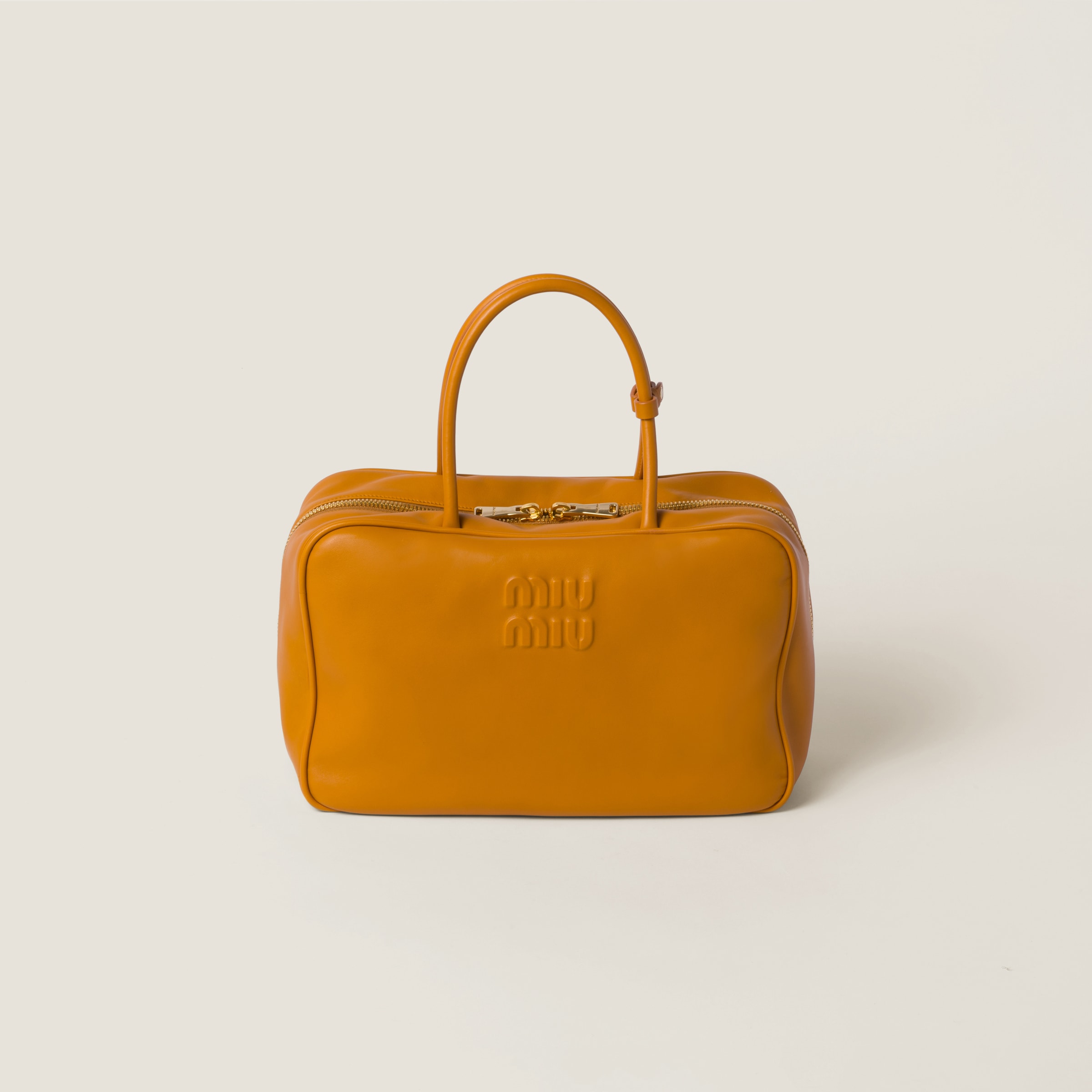 Leather top handle bag