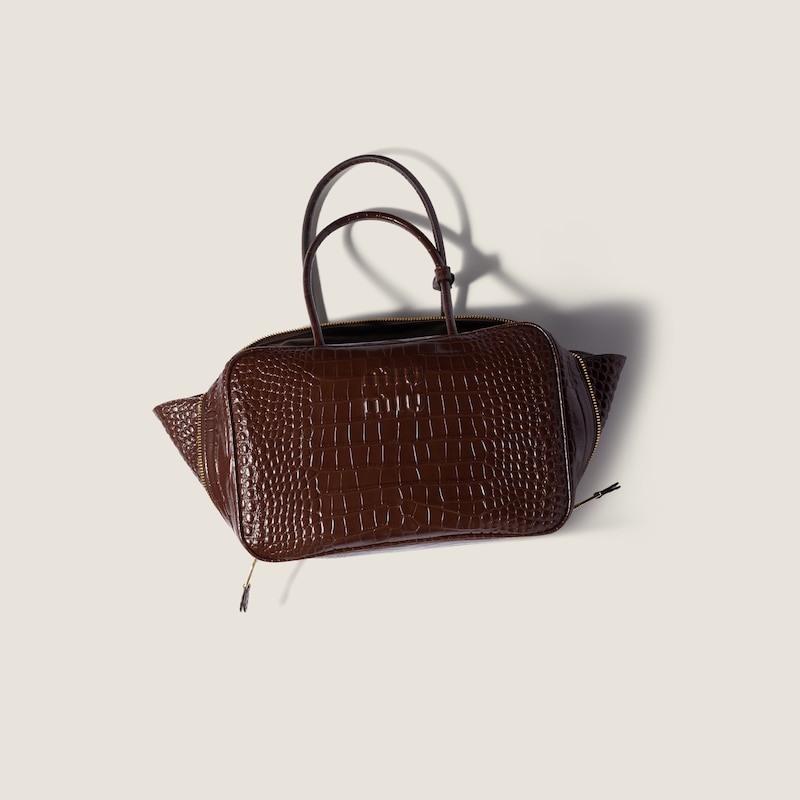 Beau bag in Crocodile embossed leather