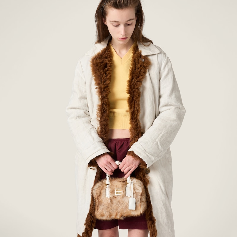 Arcadie shearling and leather bag
