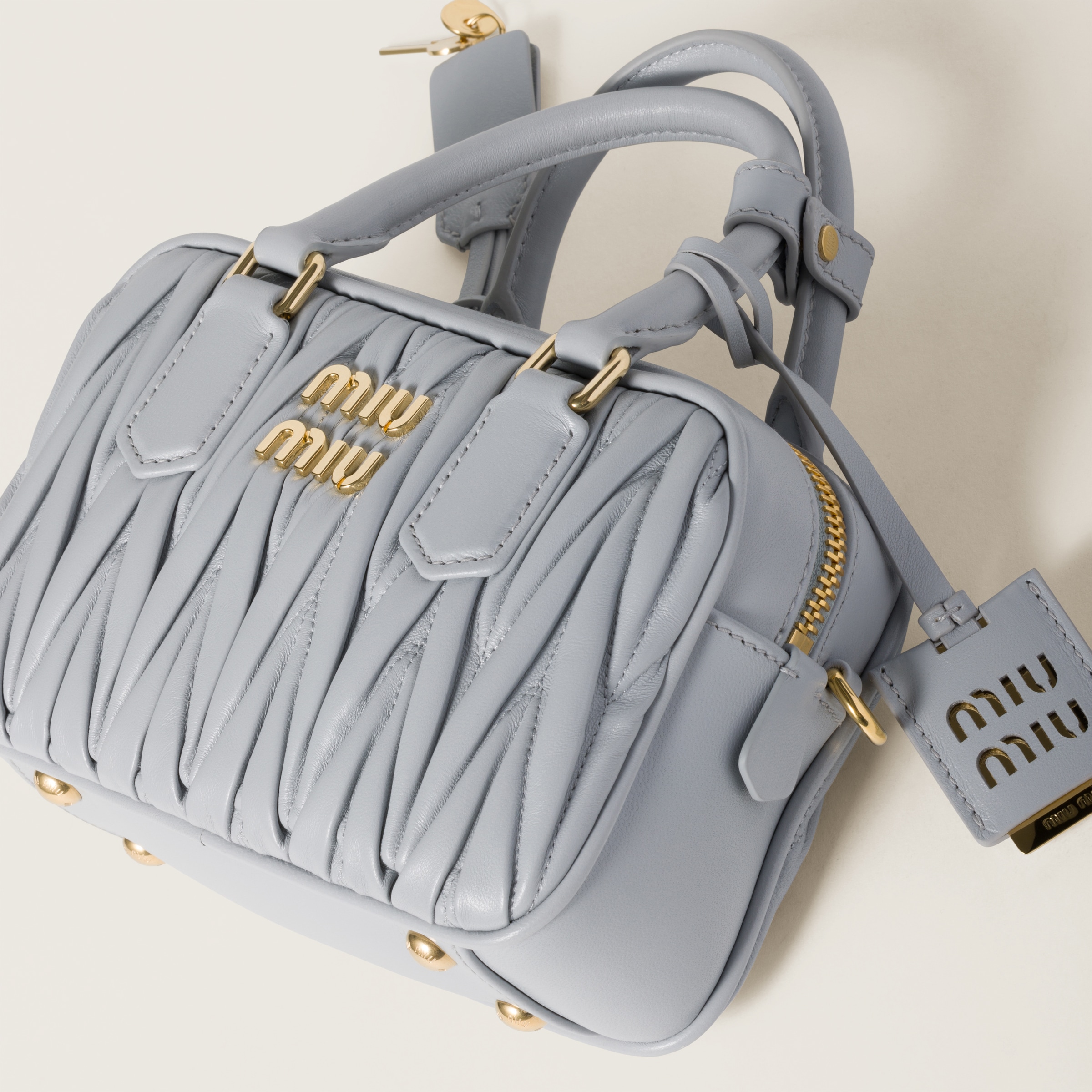 ショルダーバッグ・ポシェット MiuMiu | Small Arcadie matelasse nappa leather bag 5BB123 Caramel Arcadie Matelassé Nappa Leather Bag | Miu Miu