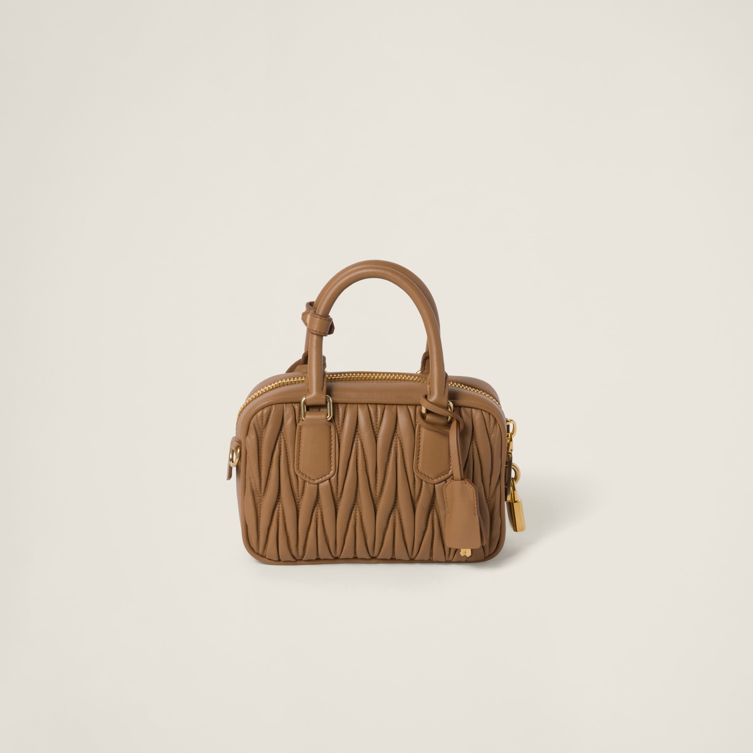 ハンドバッグ MIU MIU 5BB123_N88_F0164 ARCADIE MATELASSE NAPPA LEATHER BAG Caramel Arcadie Matelassé Nappa Leather Bag | Miu Miu