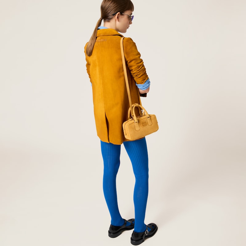 حقيبة توب هاندل Arcadie مبطنة من الجلد السويدي