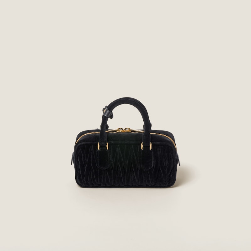 Arcadie Matelassé velvet bag