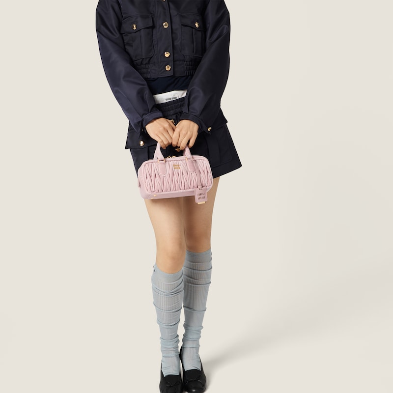 Arcadie Matelassé velvet bag