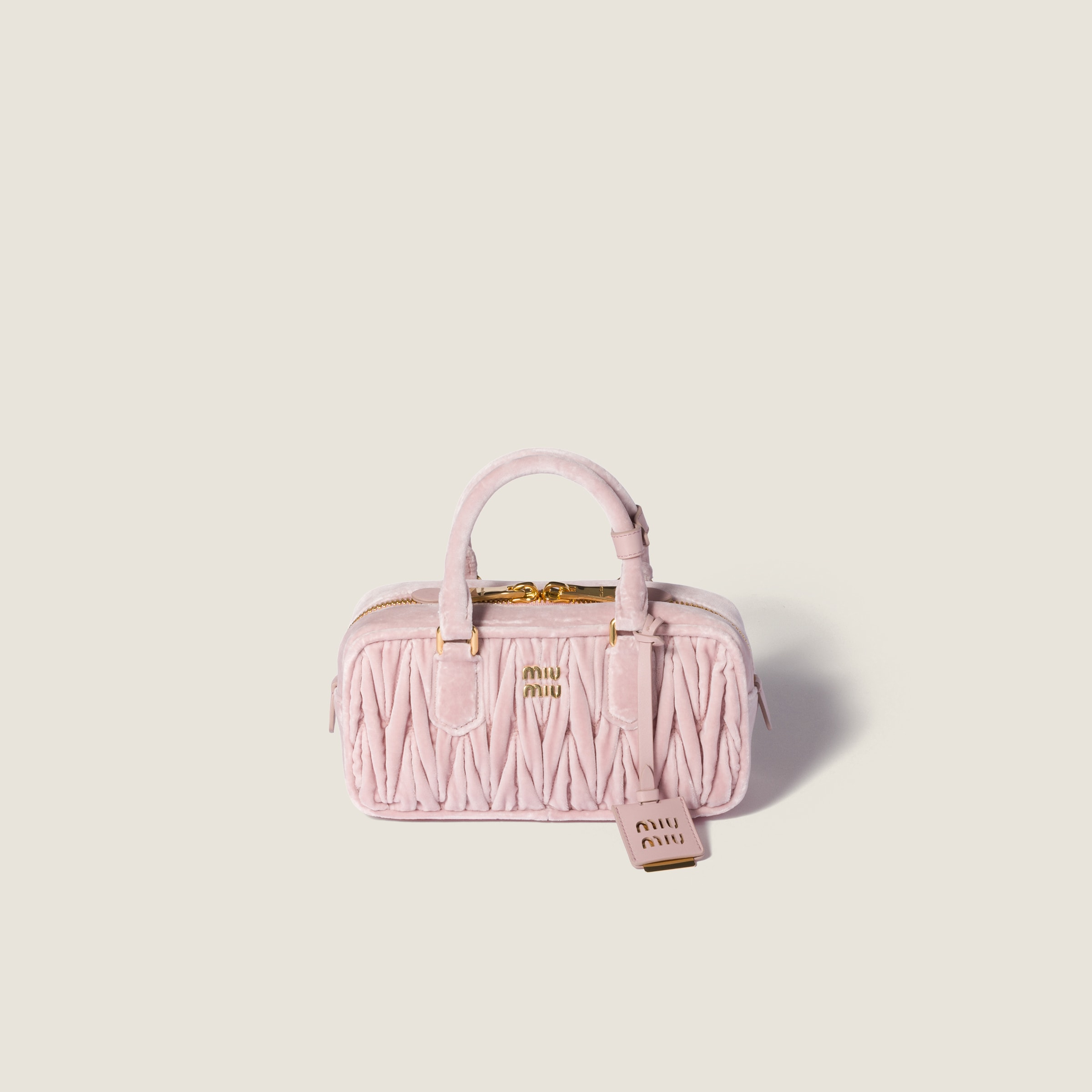 Miu Miu Arcadie Matelassé Tote Bag In Pink