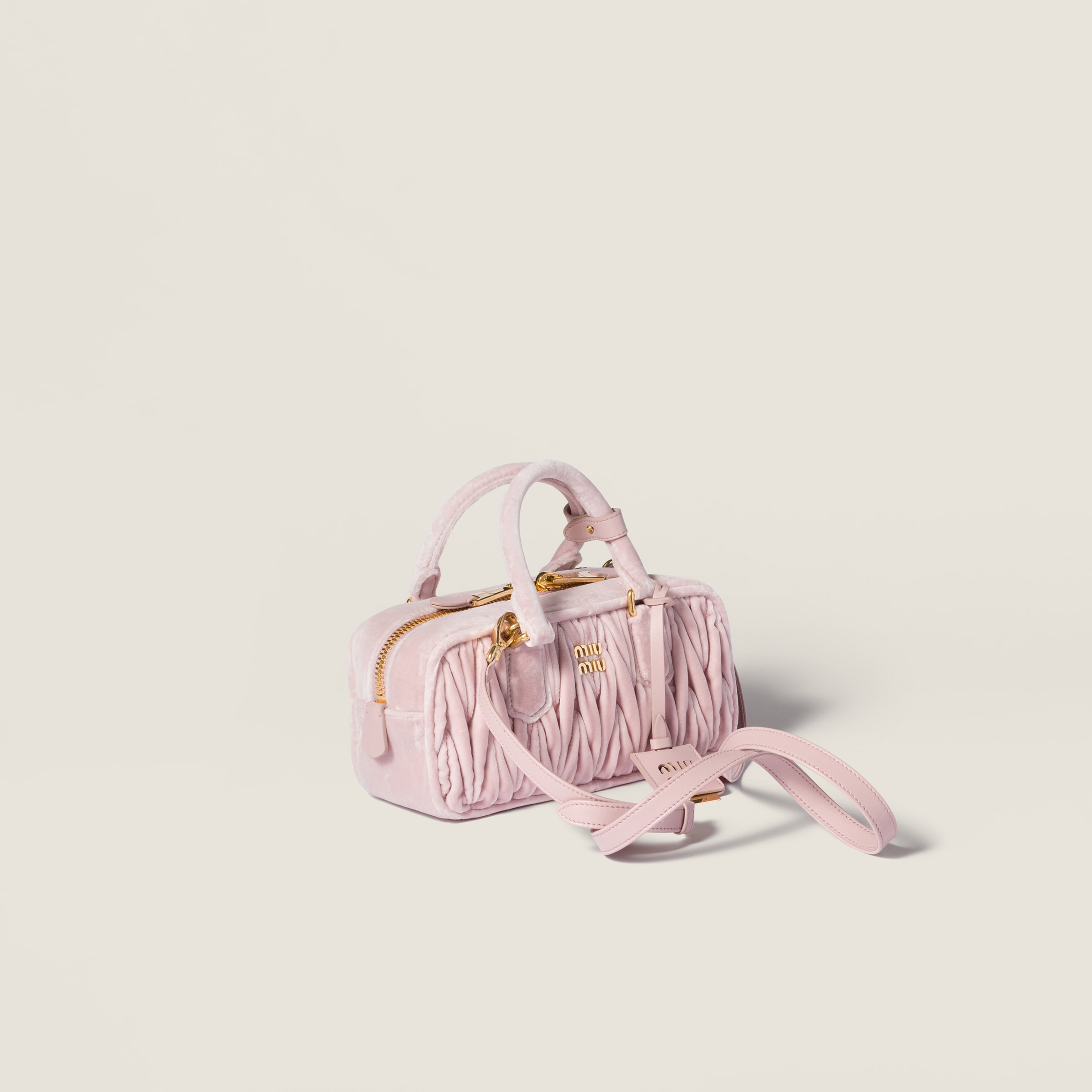 Miu Miu Arcadie Matelassé Tote Bag In Pink