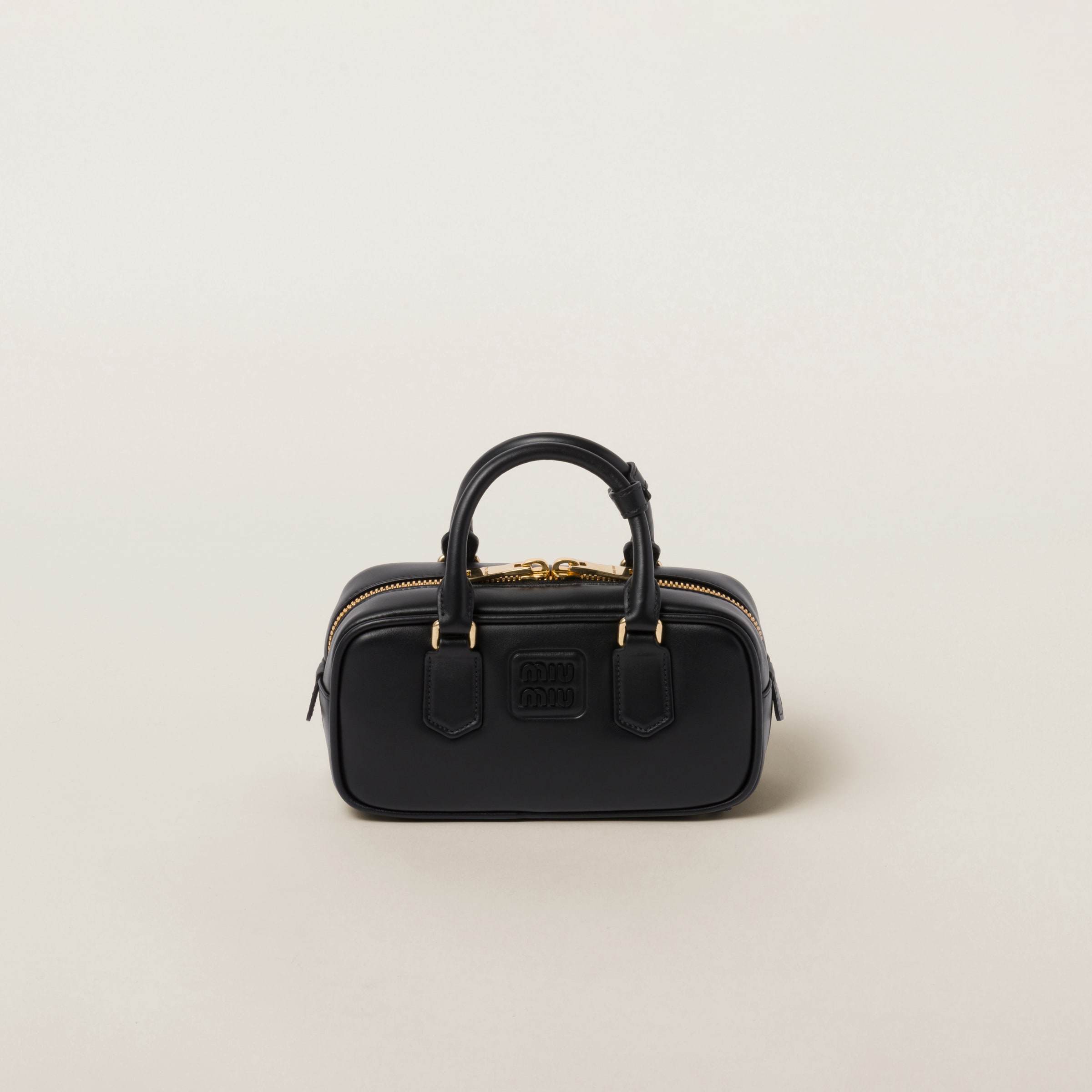 Miu Miu Arcadie Leather Bag In Brown