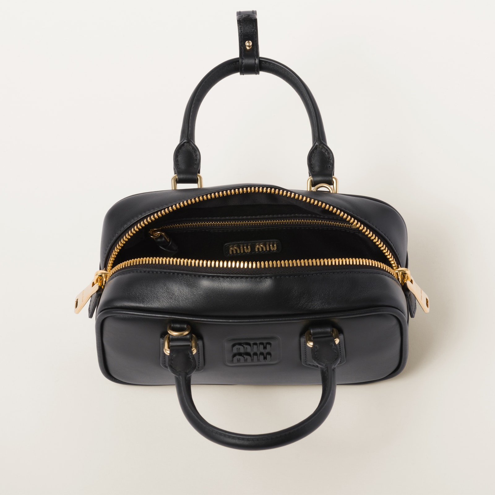 ARCADIE BAG 27 IN BLACK SHINY CALFSKIN
