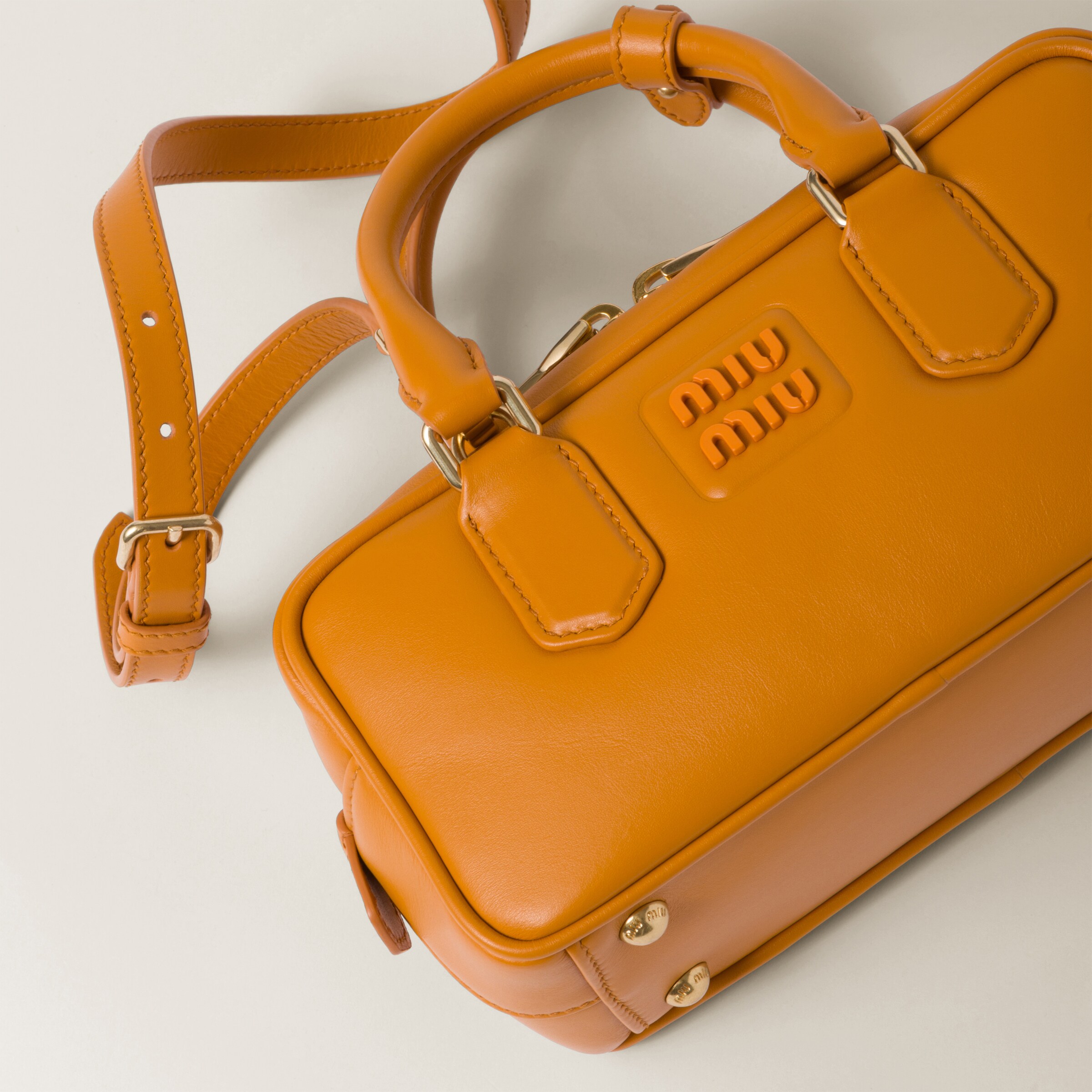 ARCADIE BAG 22 IN MUSTARD YELLOW SUEDE GOLD HARDWARE