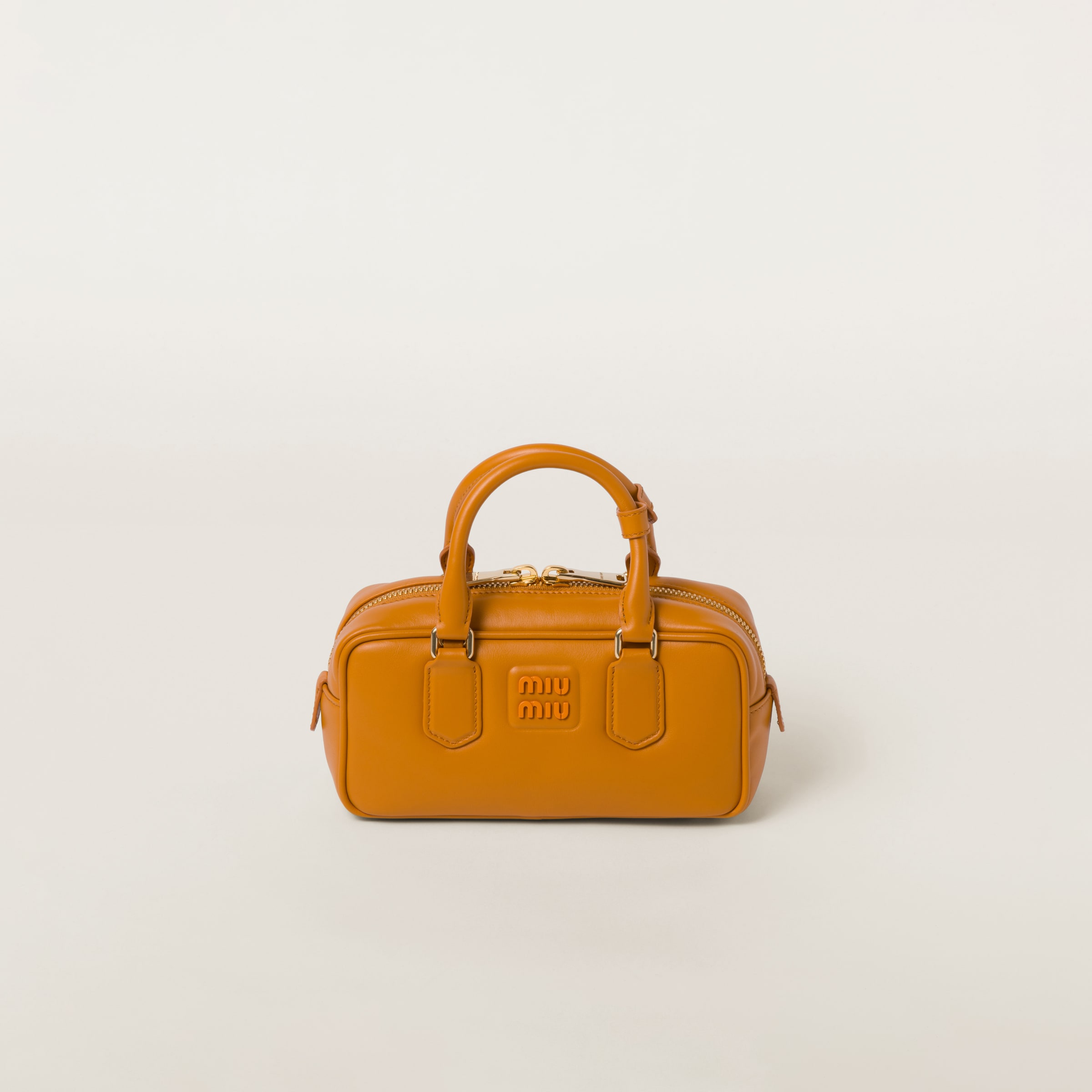 Miu Miu Arcadie Leather Bag In Pomegranate Yellow ModeSens