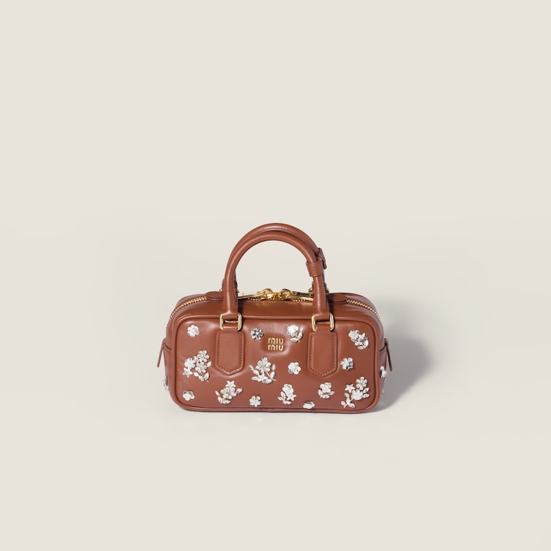 Arcadie embroidered nappa leather bag