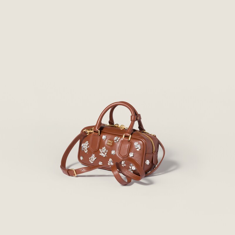 Arcadie embroidered nappa leather bag