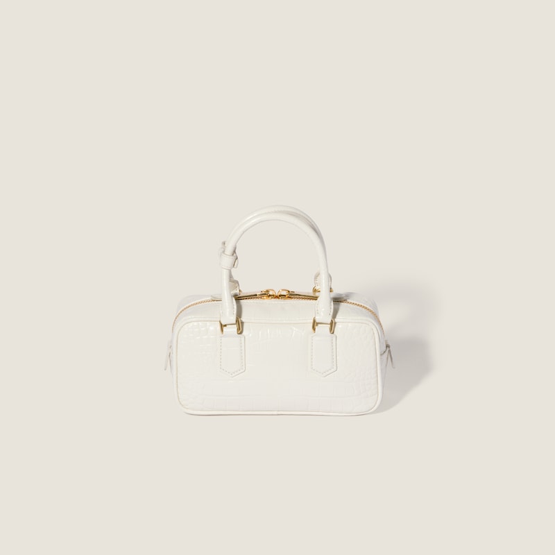 Borsa Arcadie in pelle goffrata motivo coccodrillo
