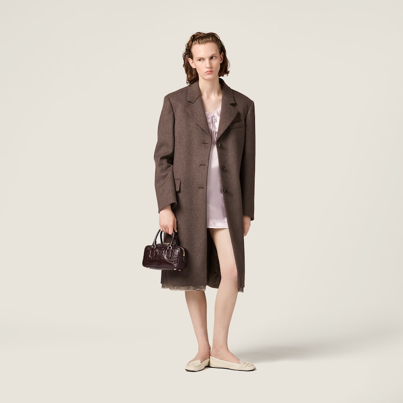 Arcadie crocodile embossed calfskin bag