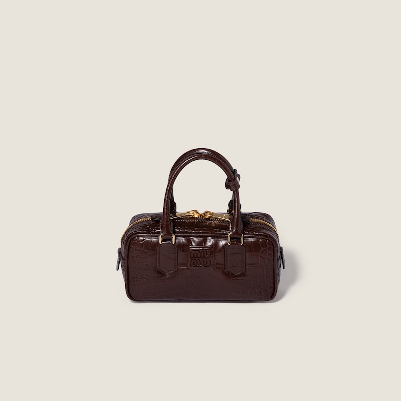 Arcadie crocodile embossed calfskin bag