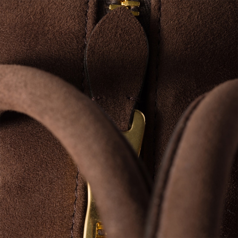 Arcadie matelassé suede bag