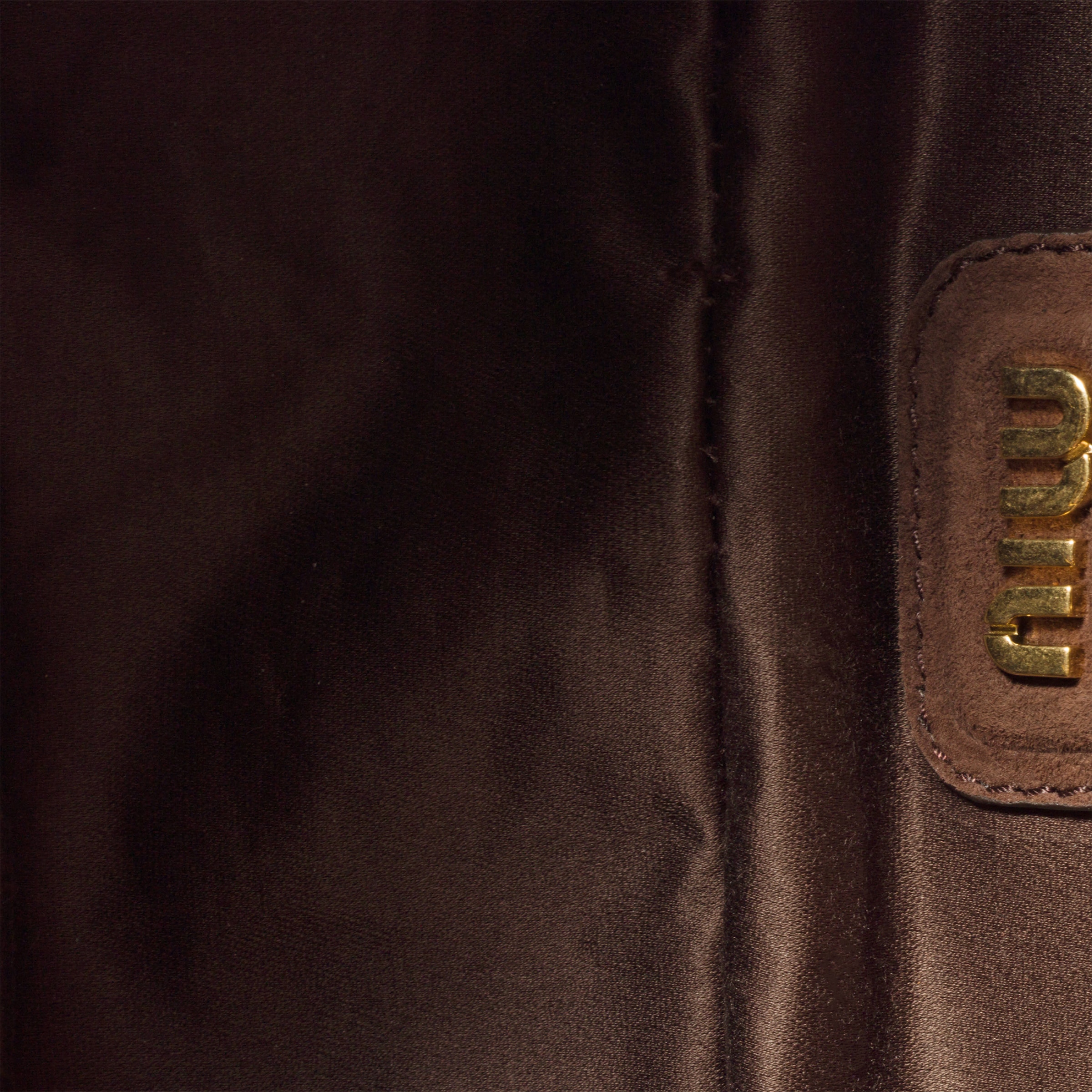 Miu Miu Arcadie Matelassé Suede Bag In Brown