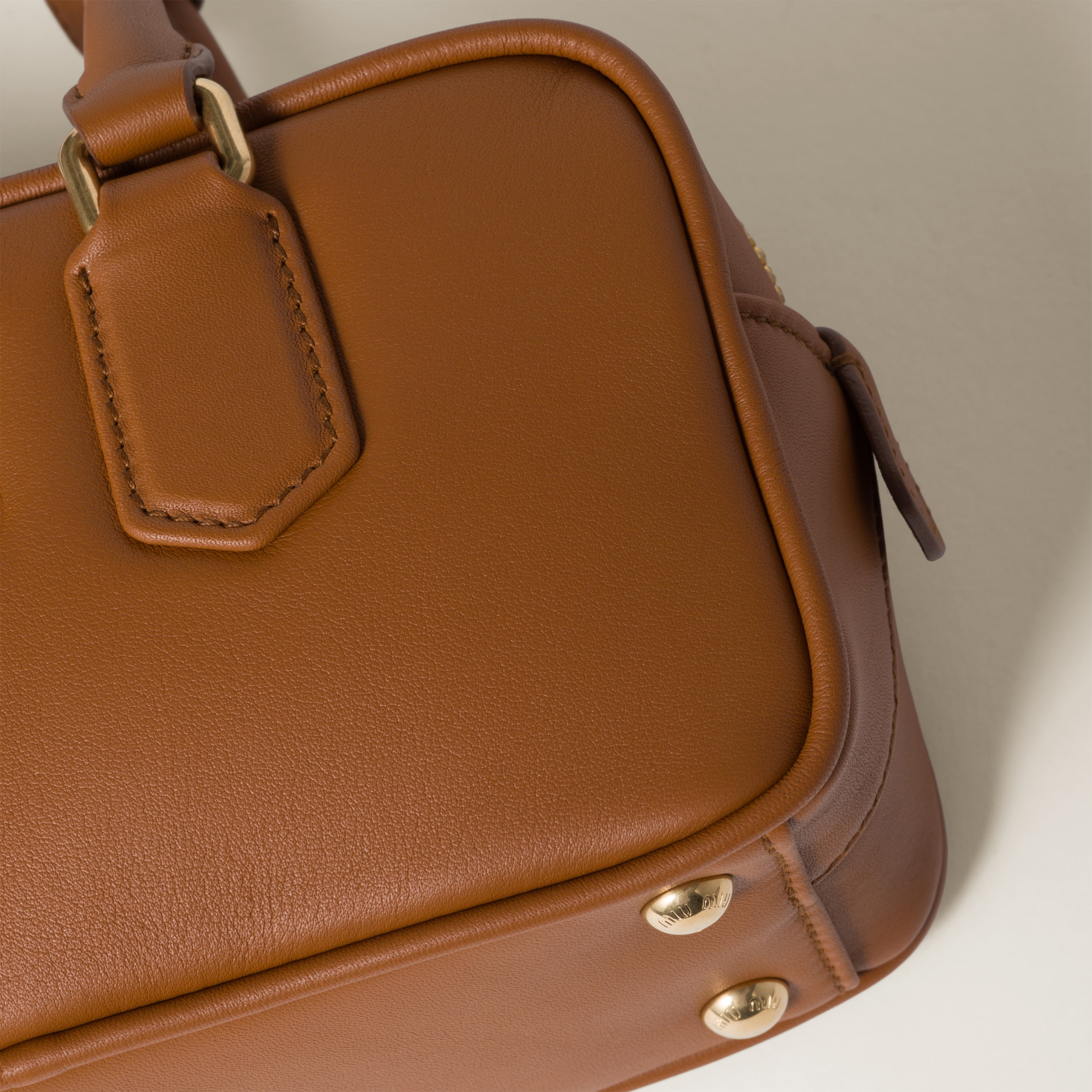 Cognac Arcadie Leather Bag | Miu Miu Cognac Arcadie Leather Bag | Miu Miu