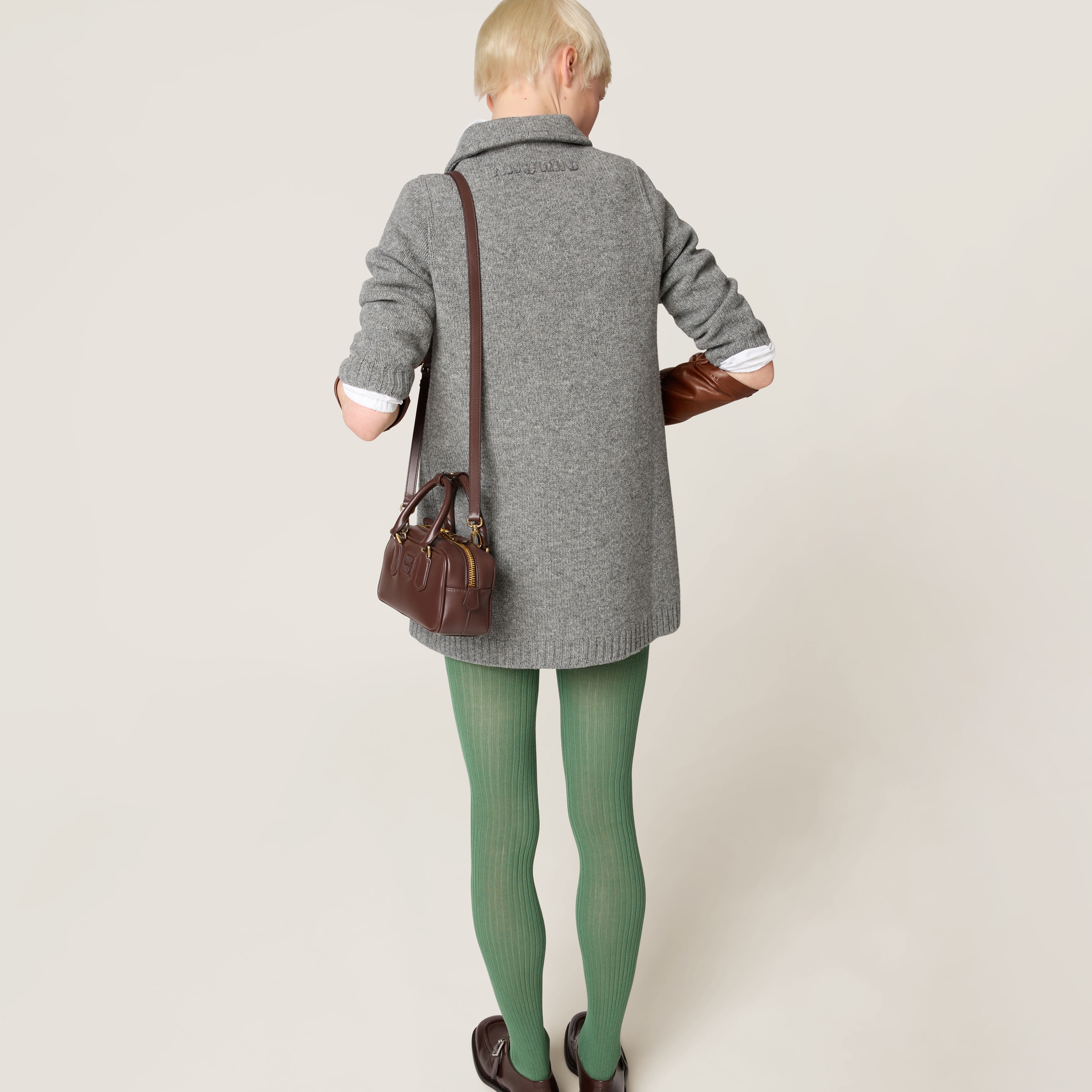 Briarwood Arcadie Leather Bag | Miu Miu