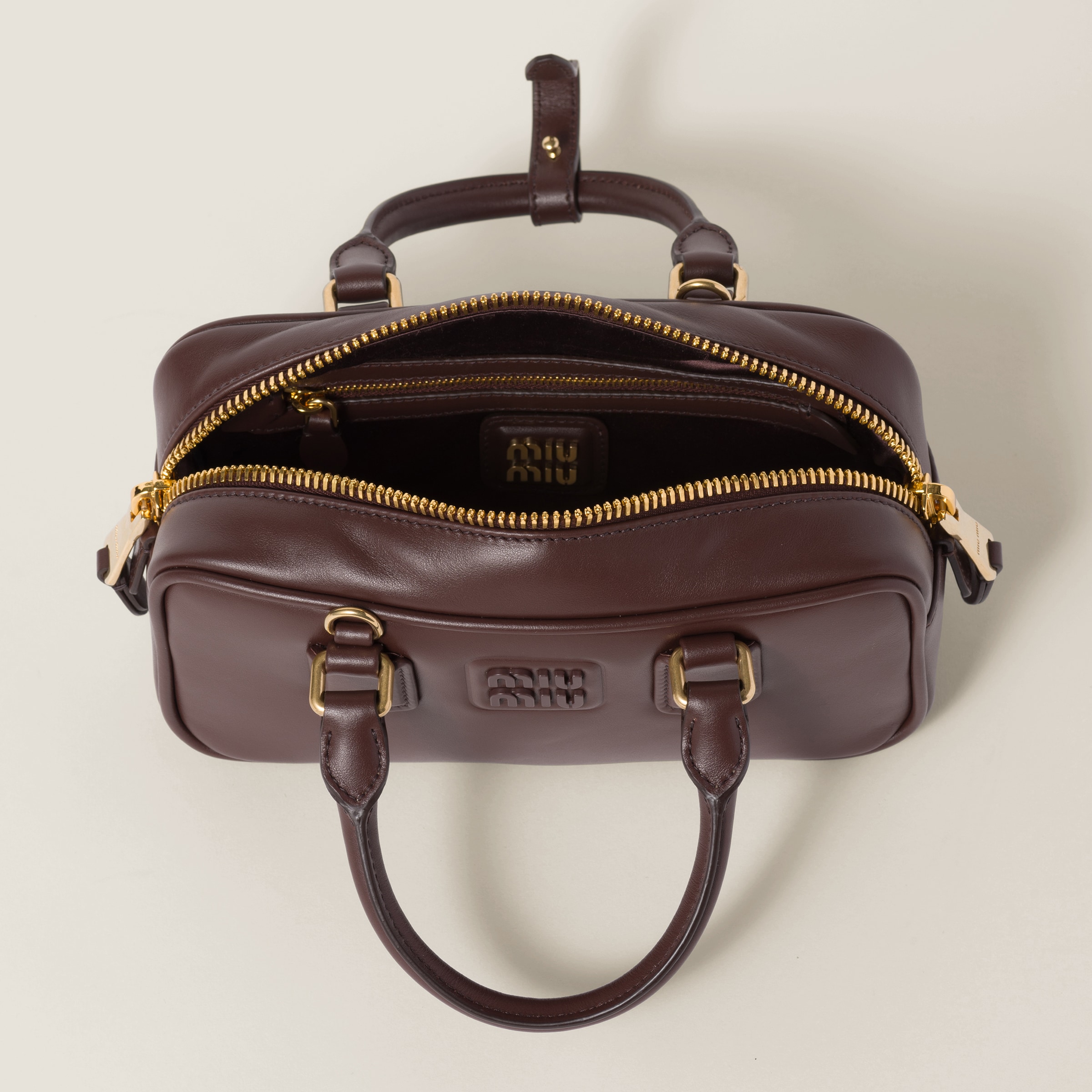 Briarwood Arcadie Leather Bag | Miu Miu