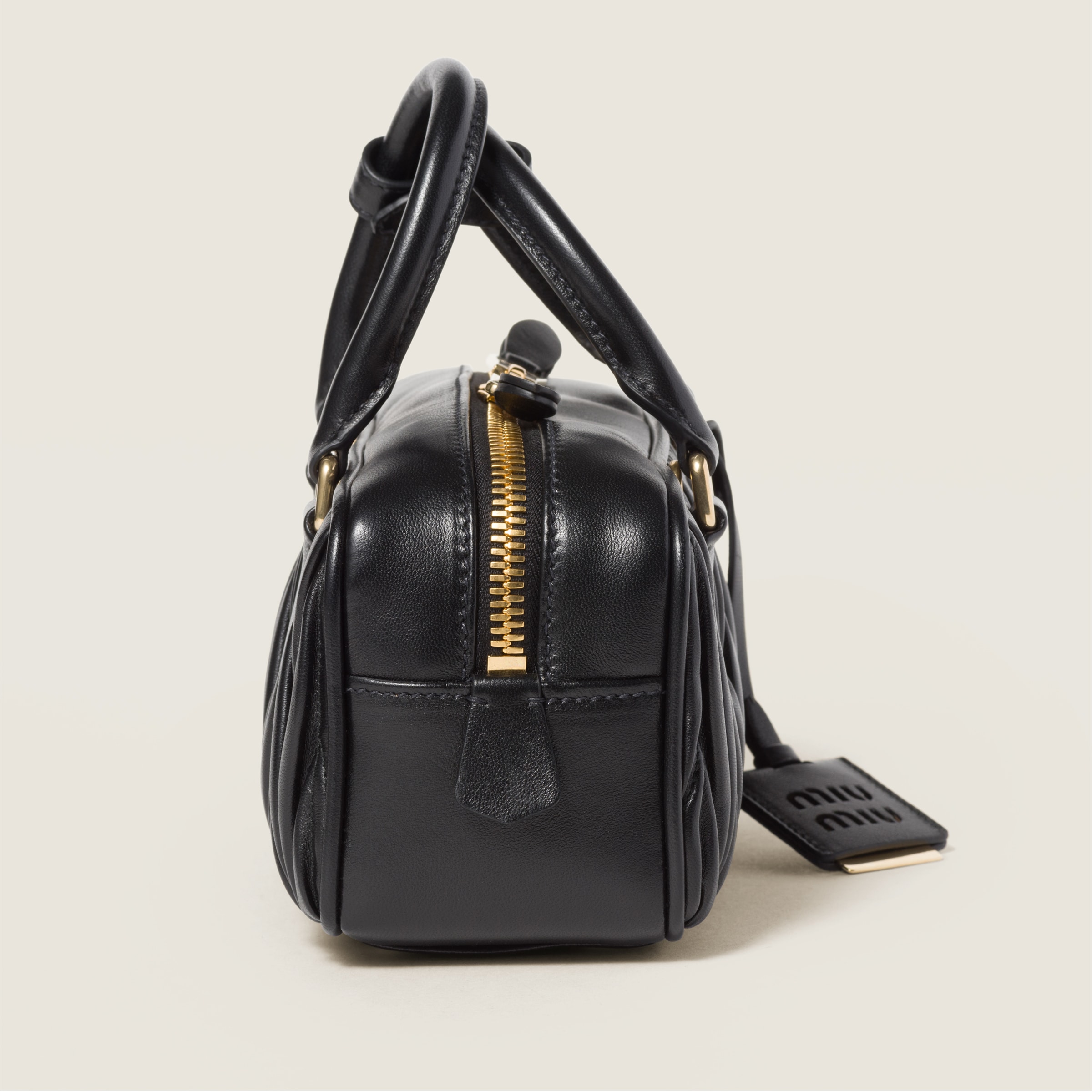 ARCADIE MATELASSÉ NAPPA SMALL BAG 19 IN FLAMINGO PINK LAMBSKIN GOLD HARDWARE