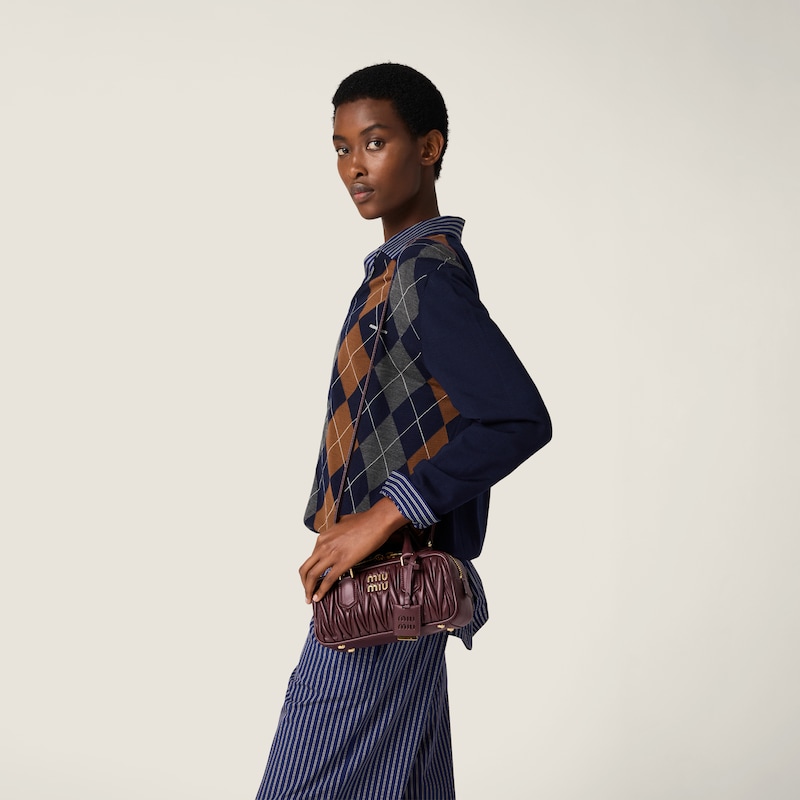 Sac Arcadie en cuir nappa matelassé