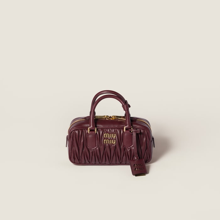 ≪Miu Miu≫Arcadie マトラッセ ナッパレザー レッドミニバッグ Red Arcadie Matelassé Nappa Leather Mini-bag | Miu Miu