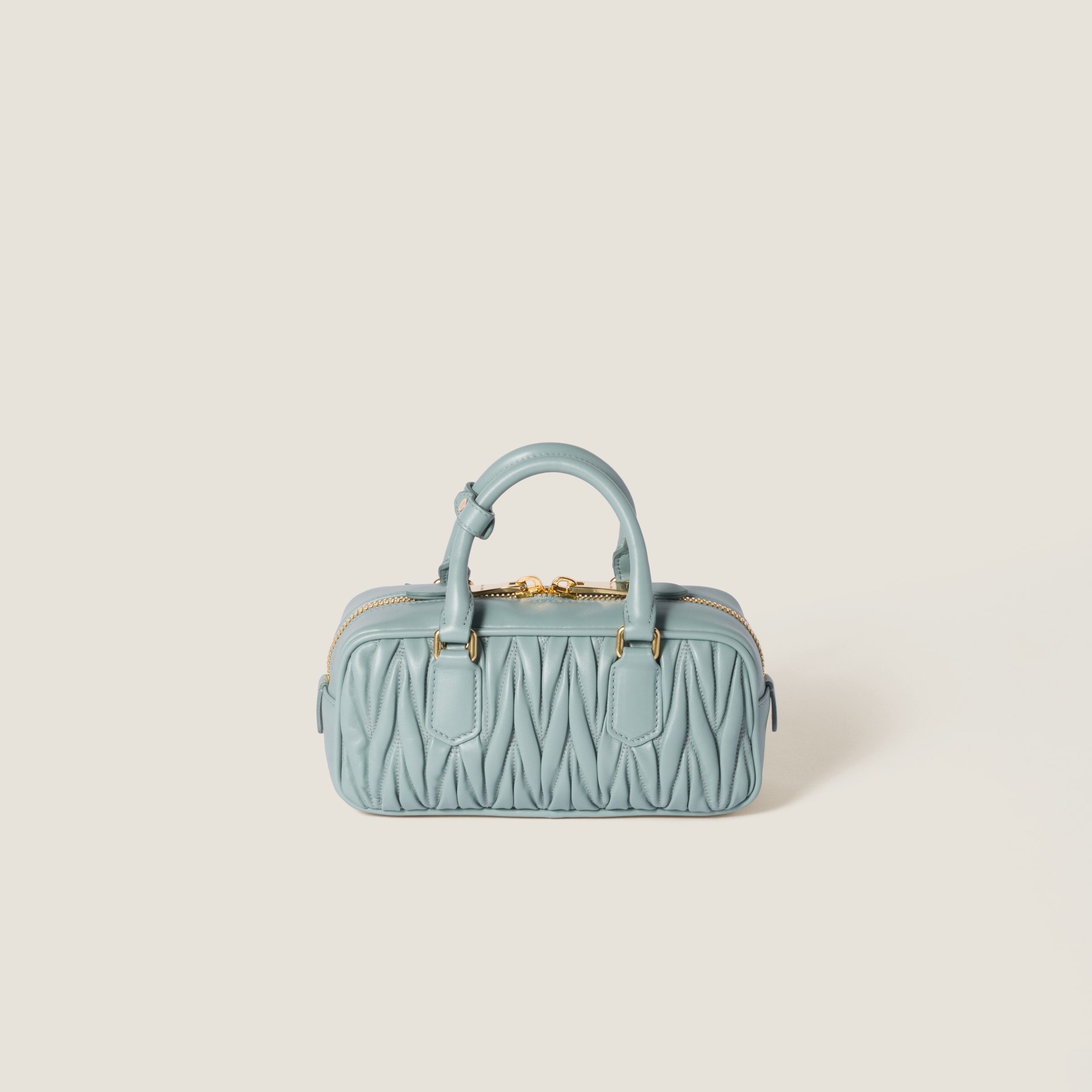 【MIU MIU】ARCADIE MATELASSE LEATHER BAG Miu Miu Black Arcadie Matelassé Nappa Leather Bag - Shop