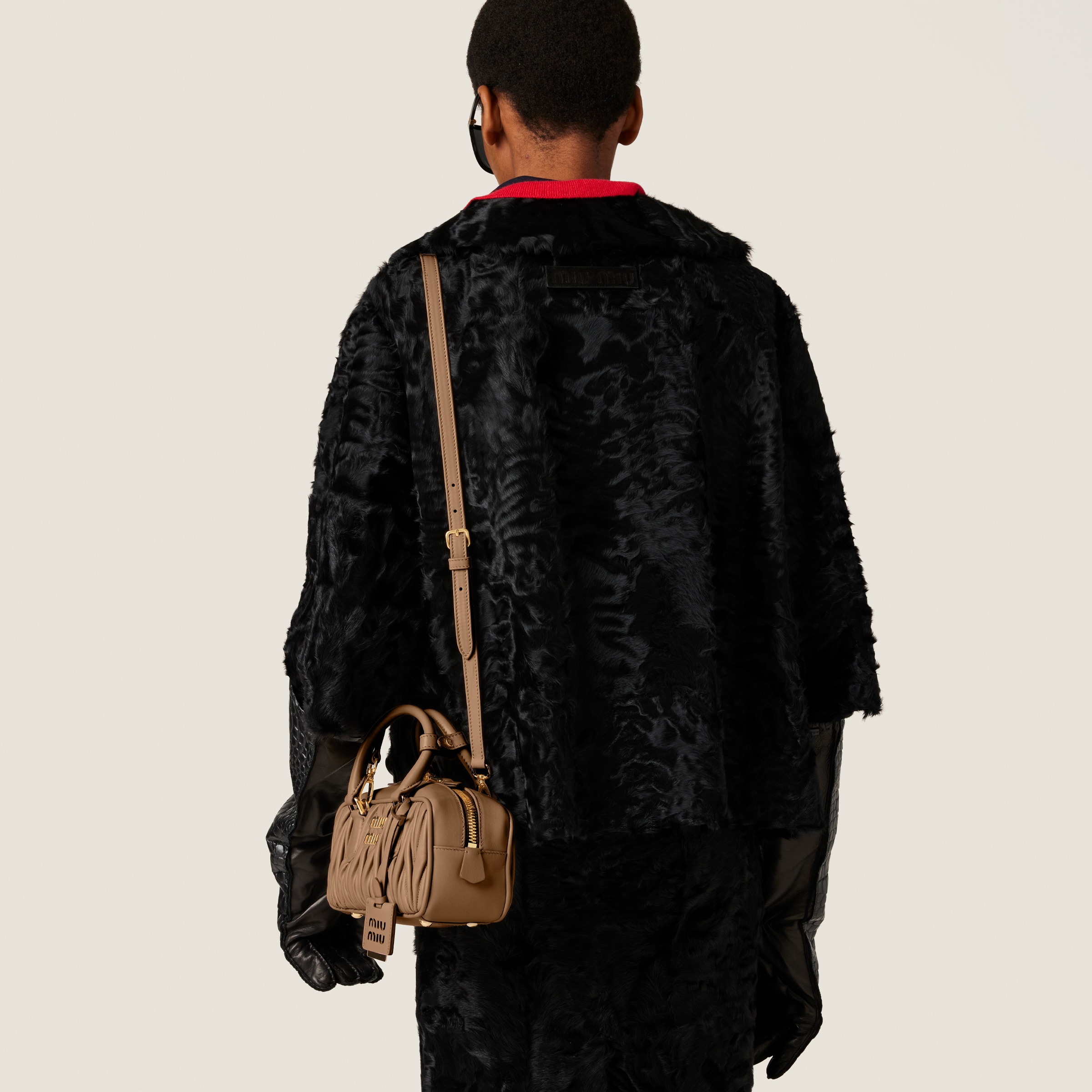 【ランウェイ】MiuMiu◆Arcadie matelasse ナッパレザー バッグ Caramel Arcadie Matelassé Nappa Leather Bag | Miu Miu