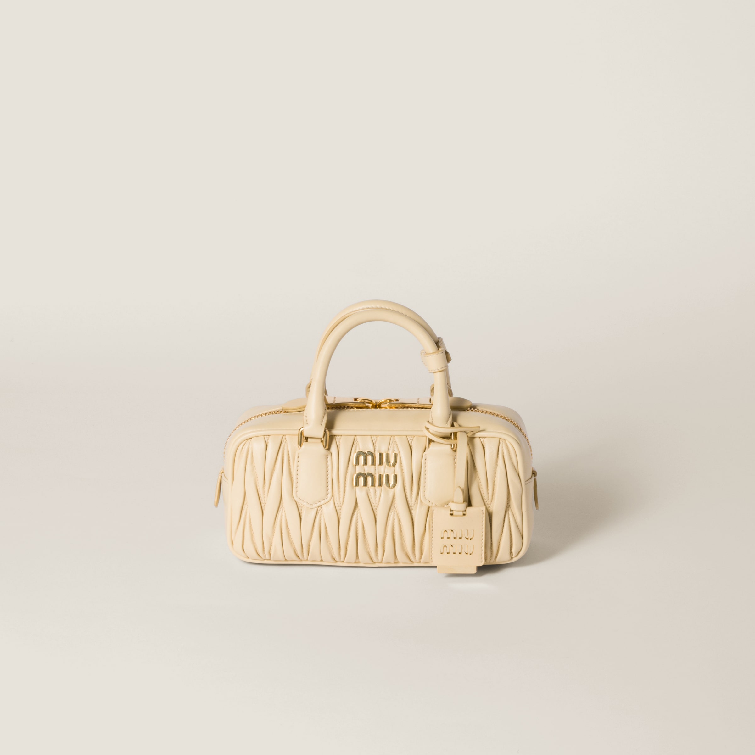 【50％OFF】 Soy Miu Miu | Bag Leather Nappa Matelassé Arcadie Green ハンドバッグ