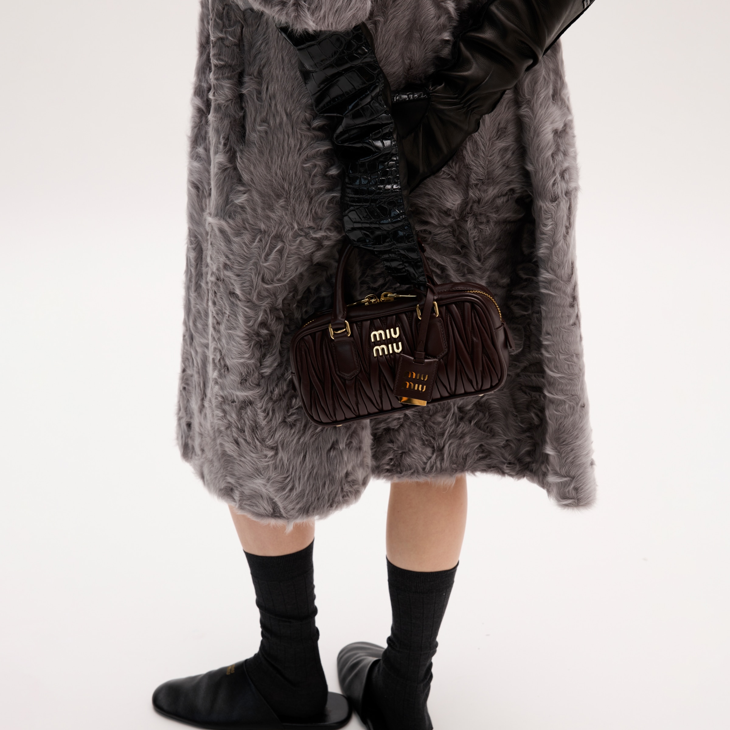 Briarwood Arcadie Matelassé Nappa Leather Bag | Miu Miu