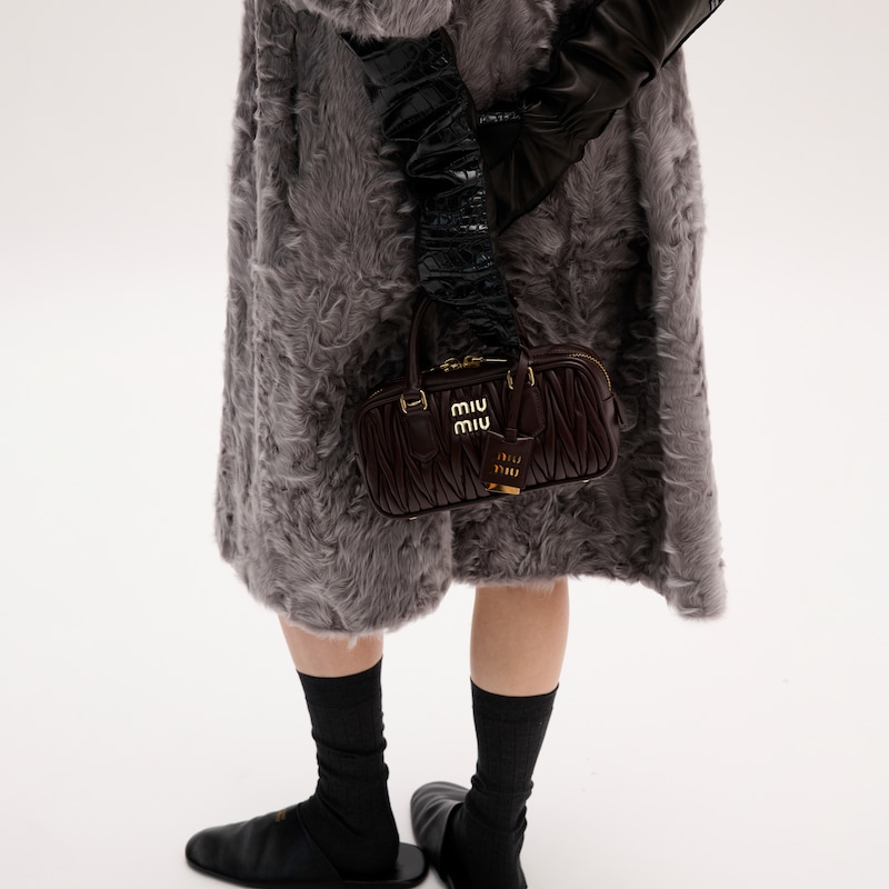 Sac Arcadie en cuir nappa matelassé