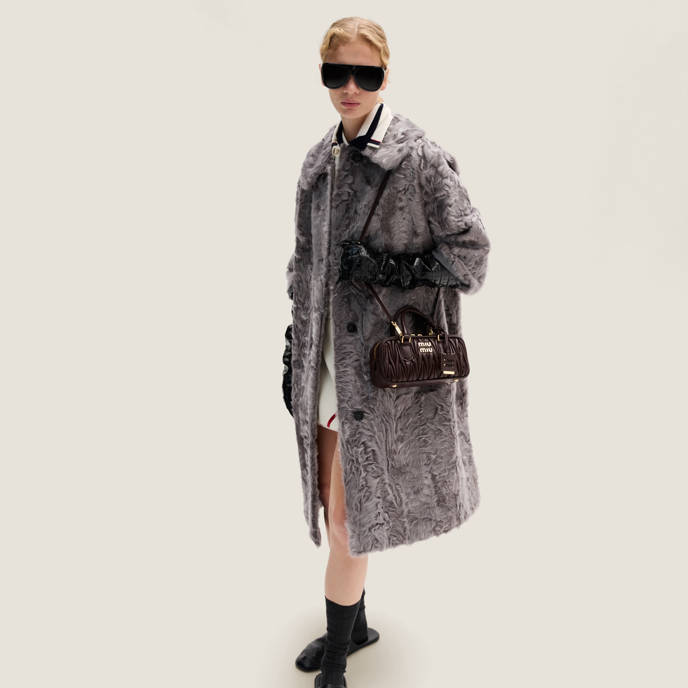 ハンドバッグ Miu Miu Borsa Arcade In Pelle Briarwood Arcadie Matelassé Nappa Leather Bag | Miu Miu