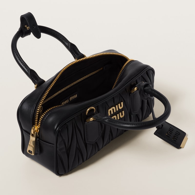 ARCADIE MATELASSÉ BAG 19 IN CHESTNUT BROWN LAMBSKIN GOLD HARDWARE