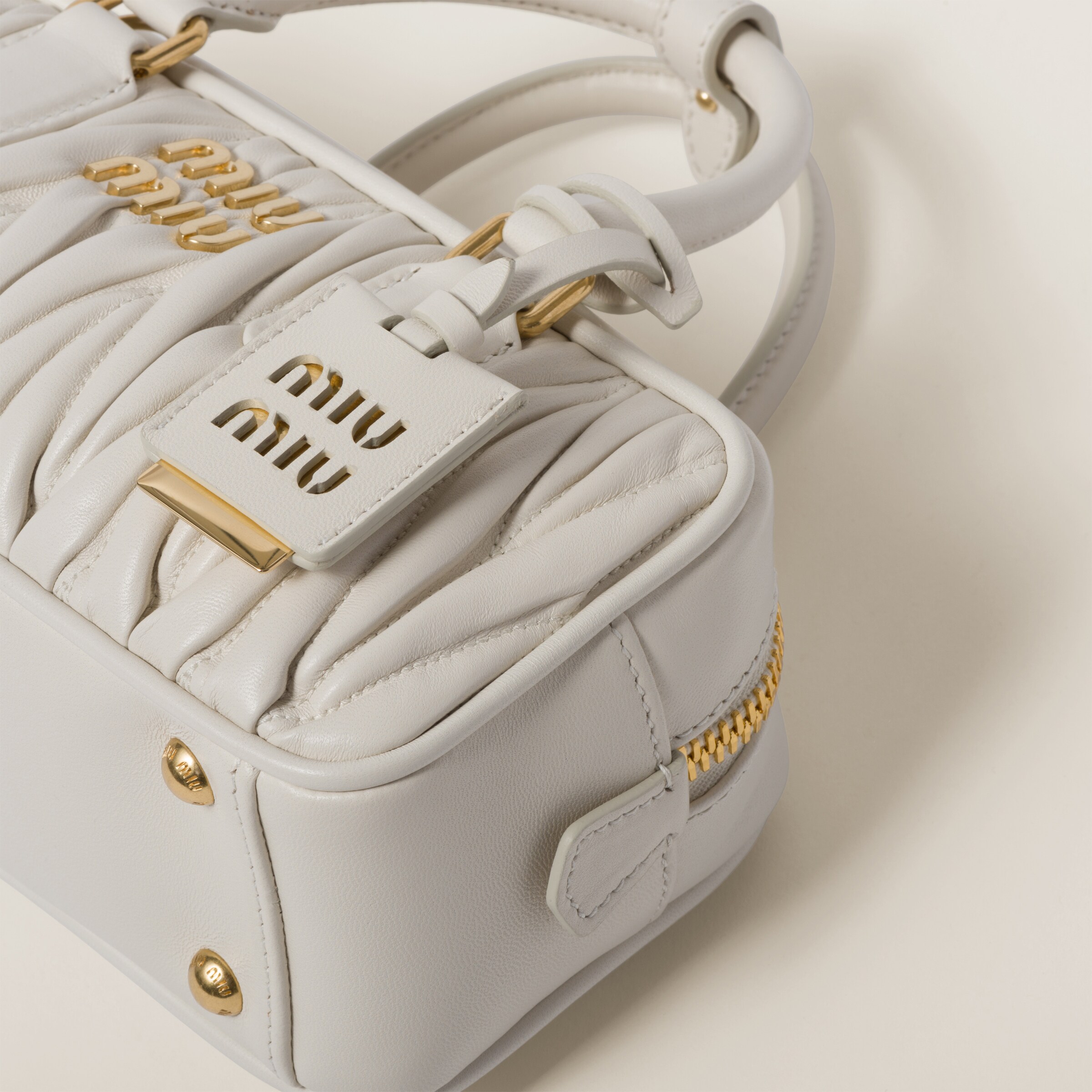 Miu miu nappa leather clutch top