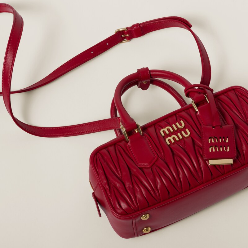 ARCADIE MATELASSÉ BAG 27 IN SEPIA BROWN CALFSKIN GOLD HARDWARE