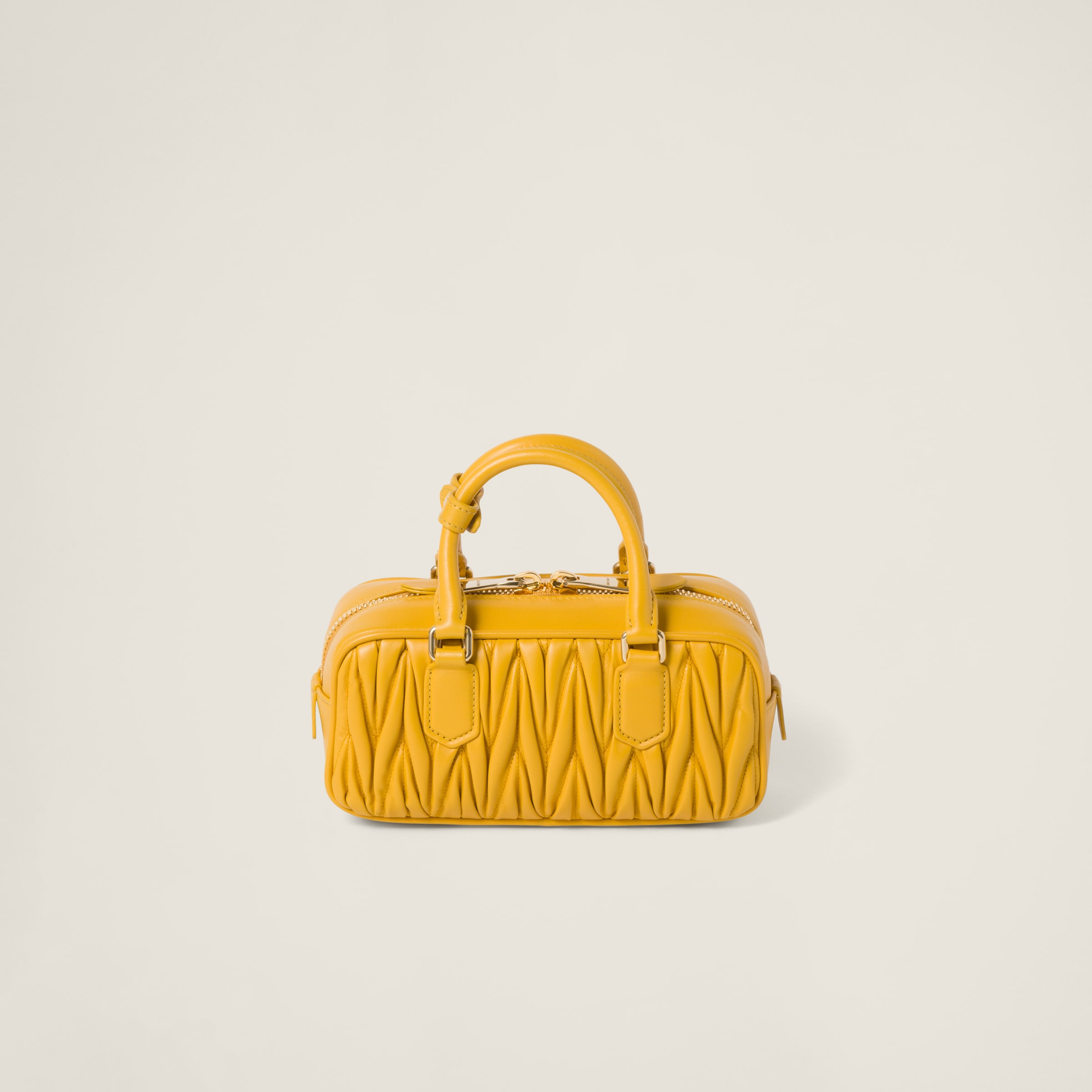 注目ブランド Arcadie Yellow Sunny Matelassé Miu Miu | Bag Leather Nappa ハンドバッグ