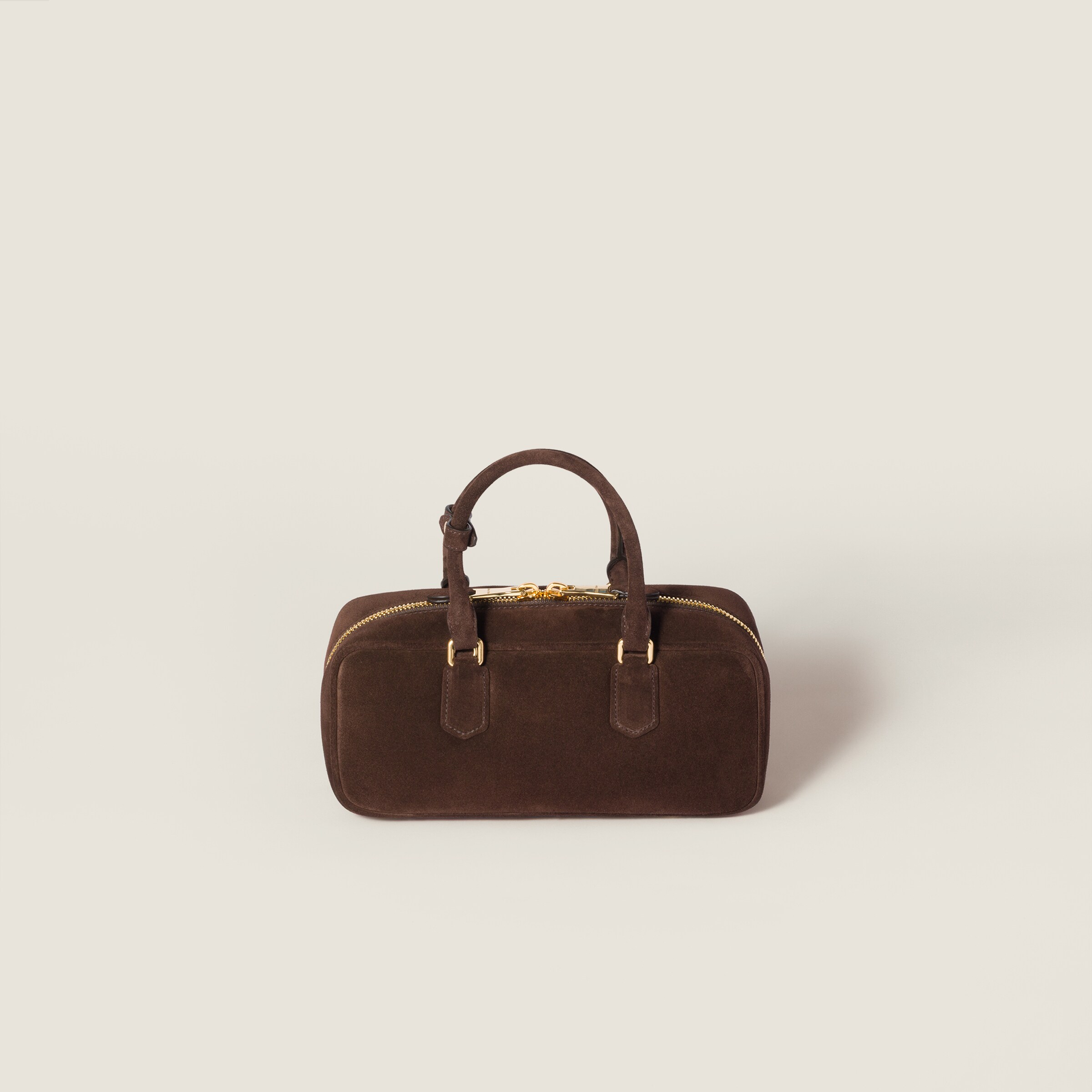 Miu Miu Arcadie Suede Bag In Brown