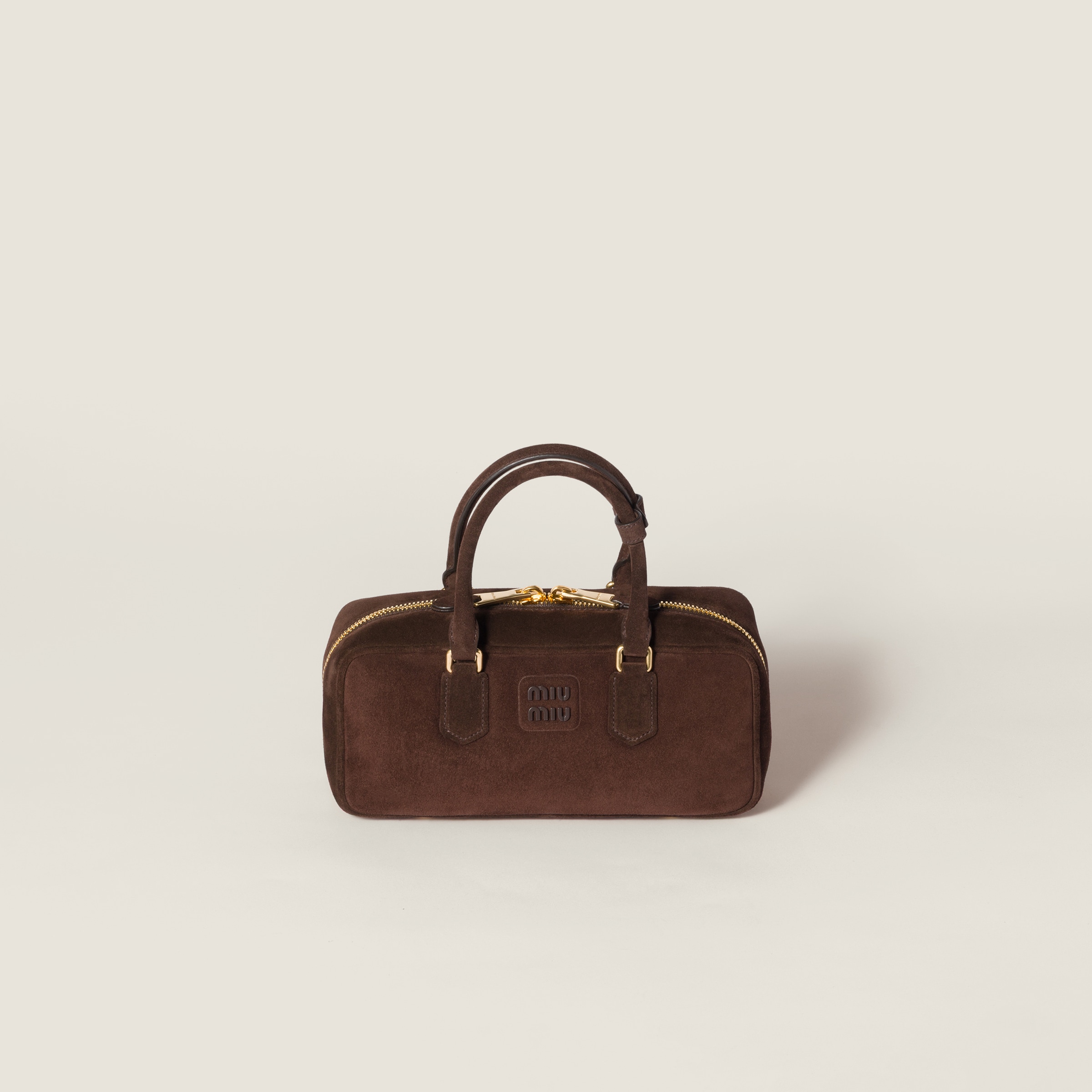 Miu Miu Arcadie Suede Bag In Brown