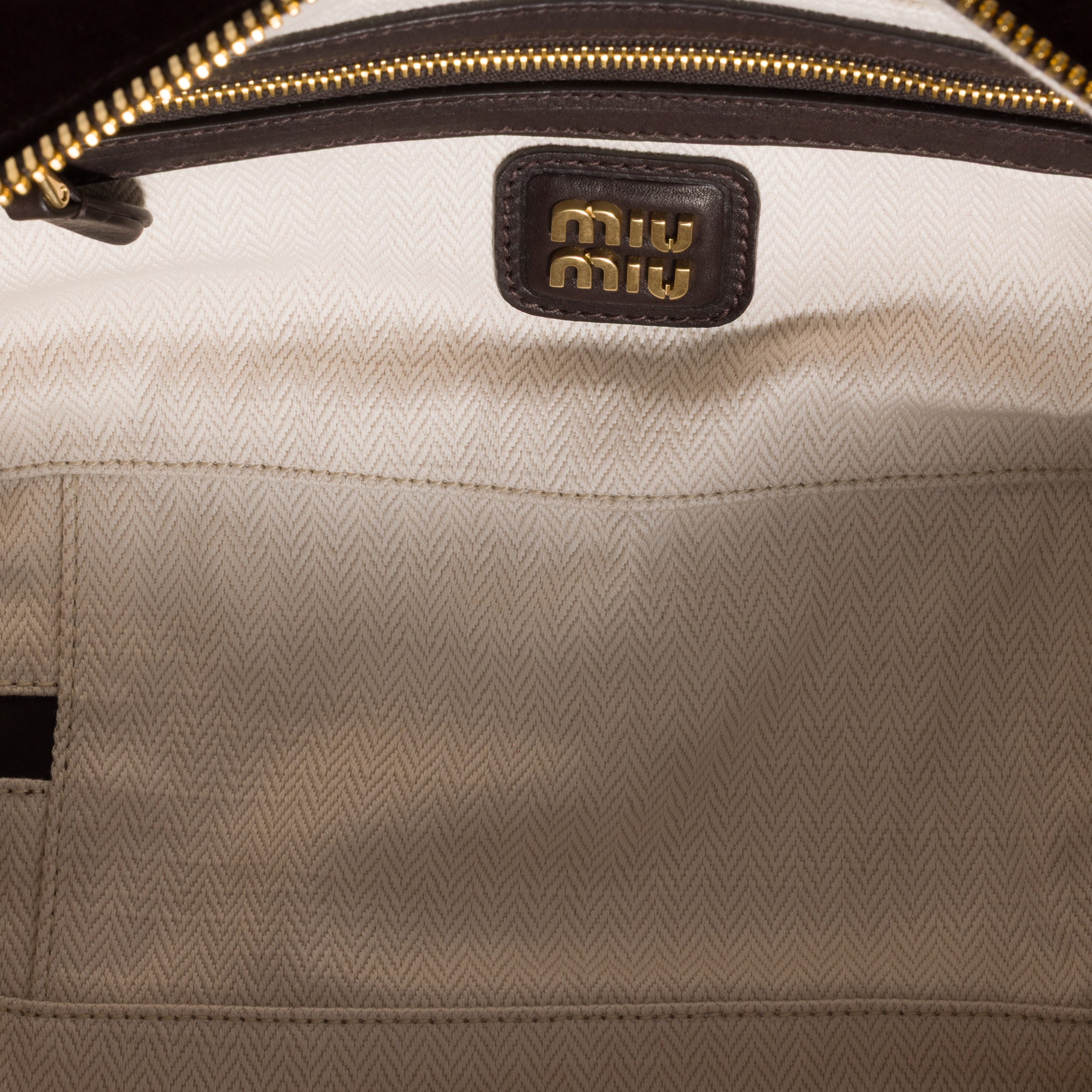 Miu Miu Arcadie Suede Bag In Brown