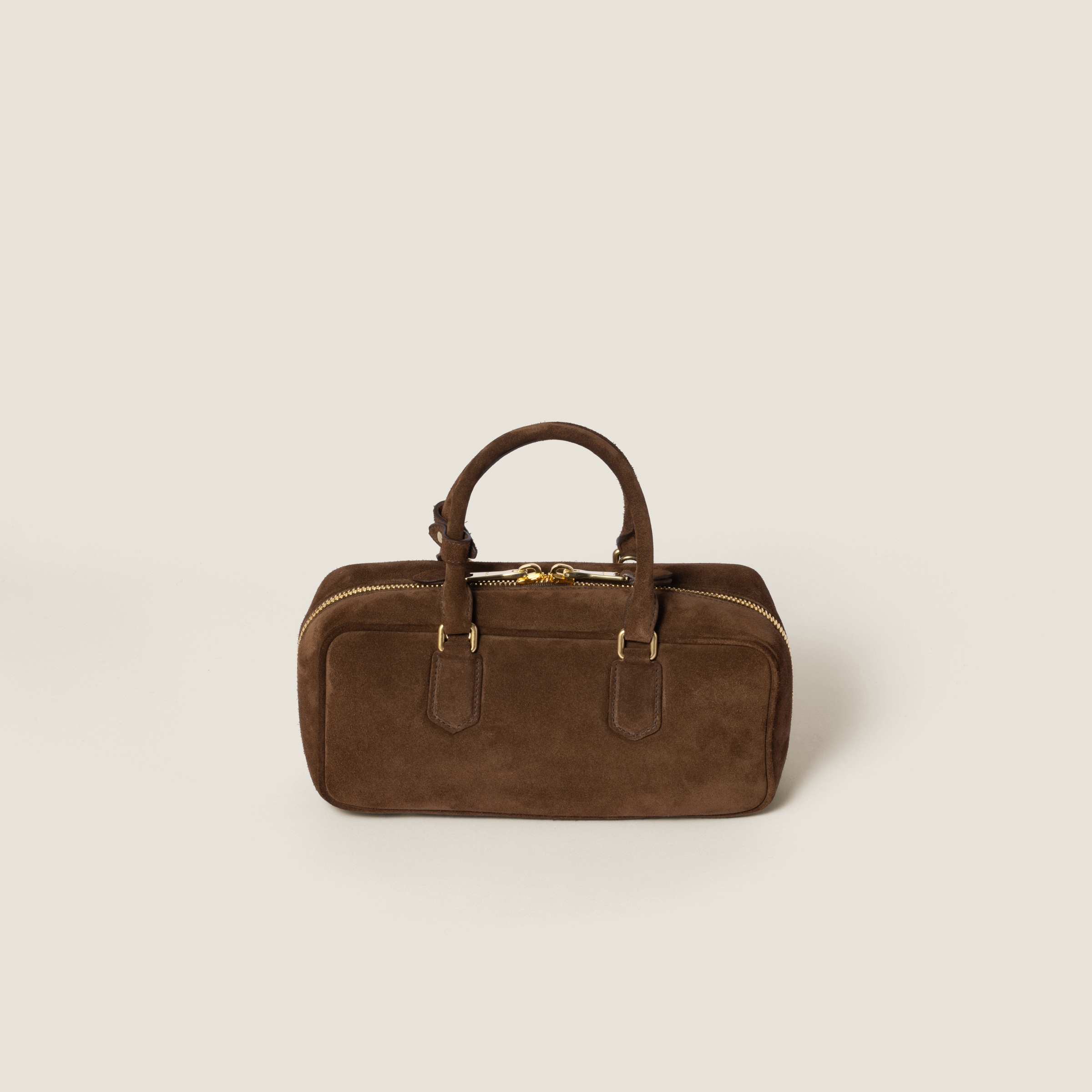 Miu Miu Arcadie Suede Bag In Cocoa Brown