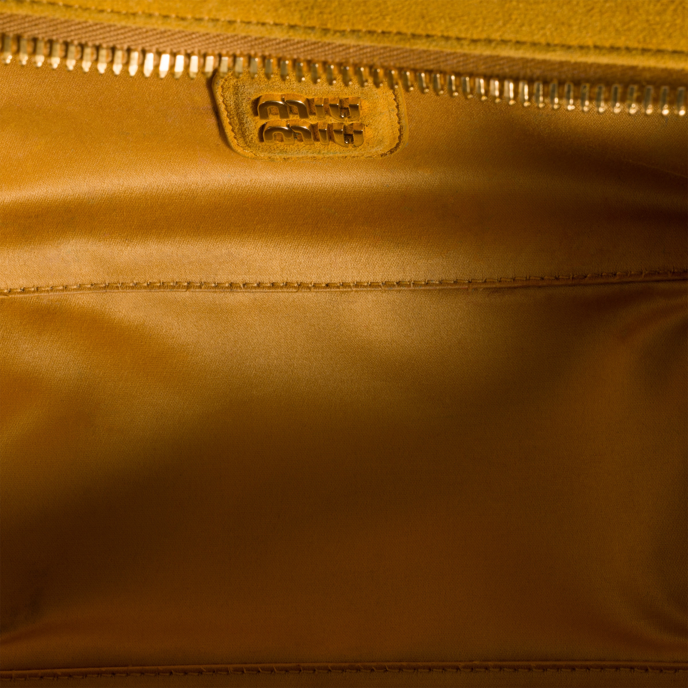 Miu Miu Arcadie Matelassé Suede Bag In Whiskey