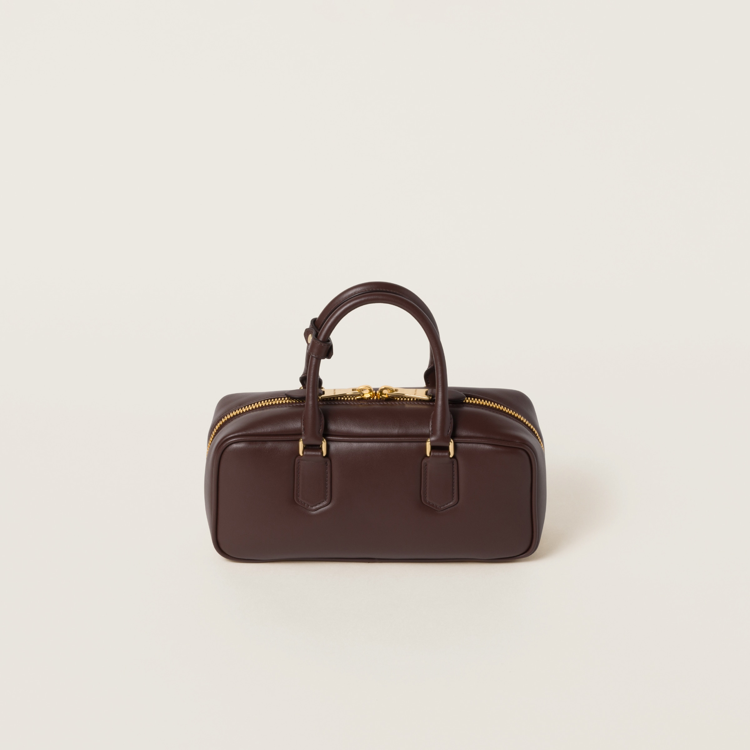 Miu Miu Arcadie Leather Tote Bag In Briarwood