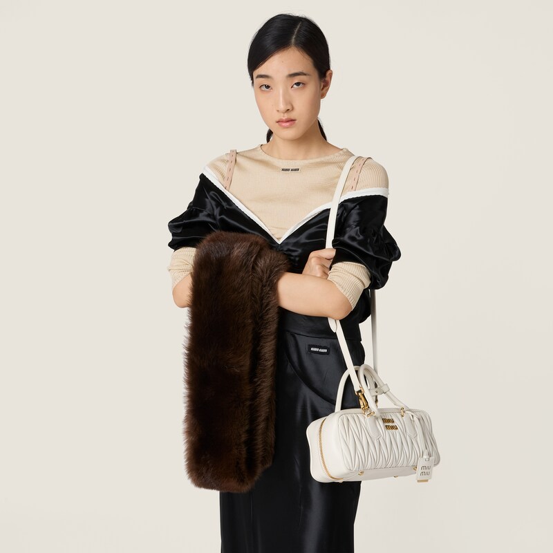 Arcadie matelassé nappa leather bag