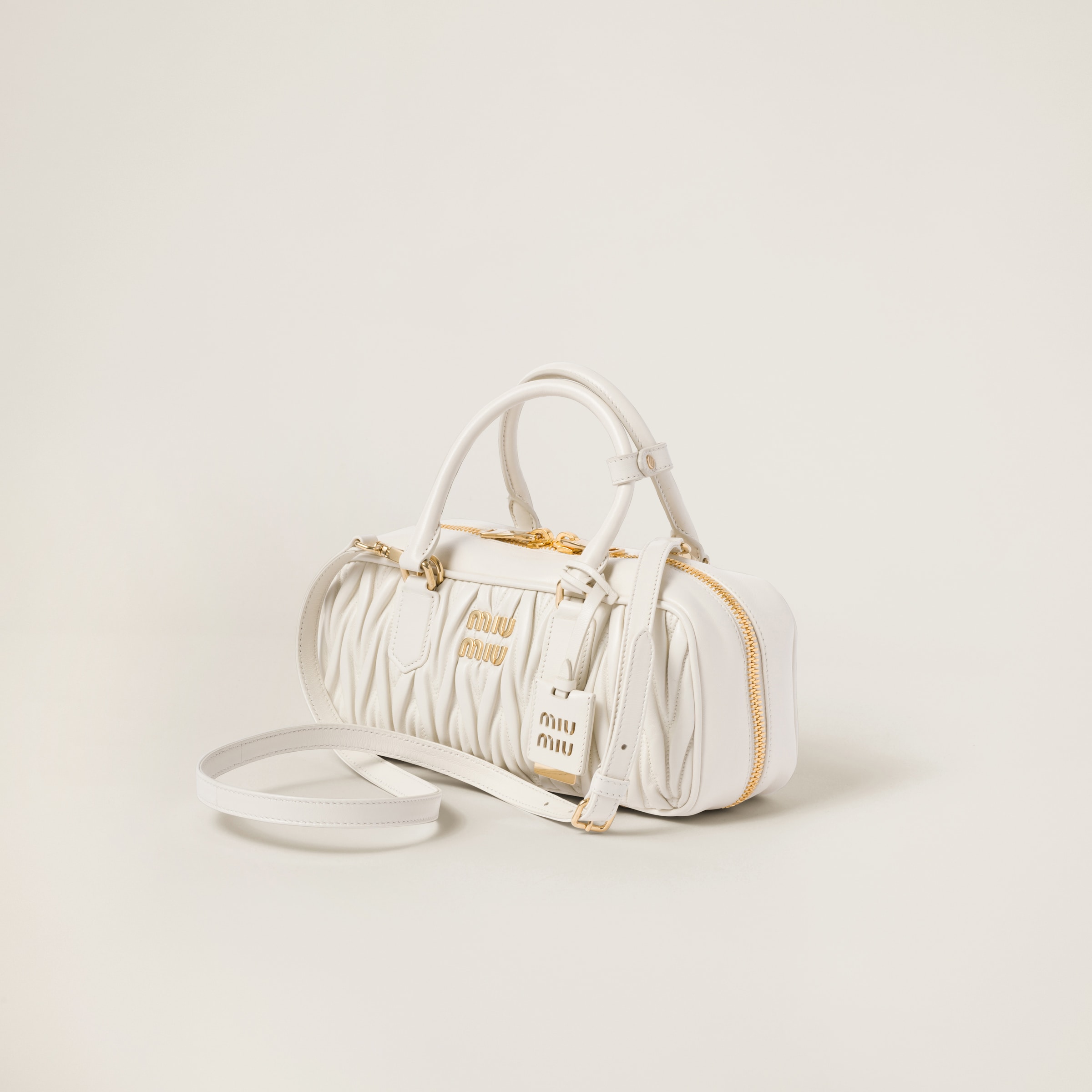 ☆大人気ライン☆ miu miu ARCADIE MATELASSE LEATHER HANDBAG Miu Miu Arcadie Matelassé Nappa Leather Bag | White | FARFETCH