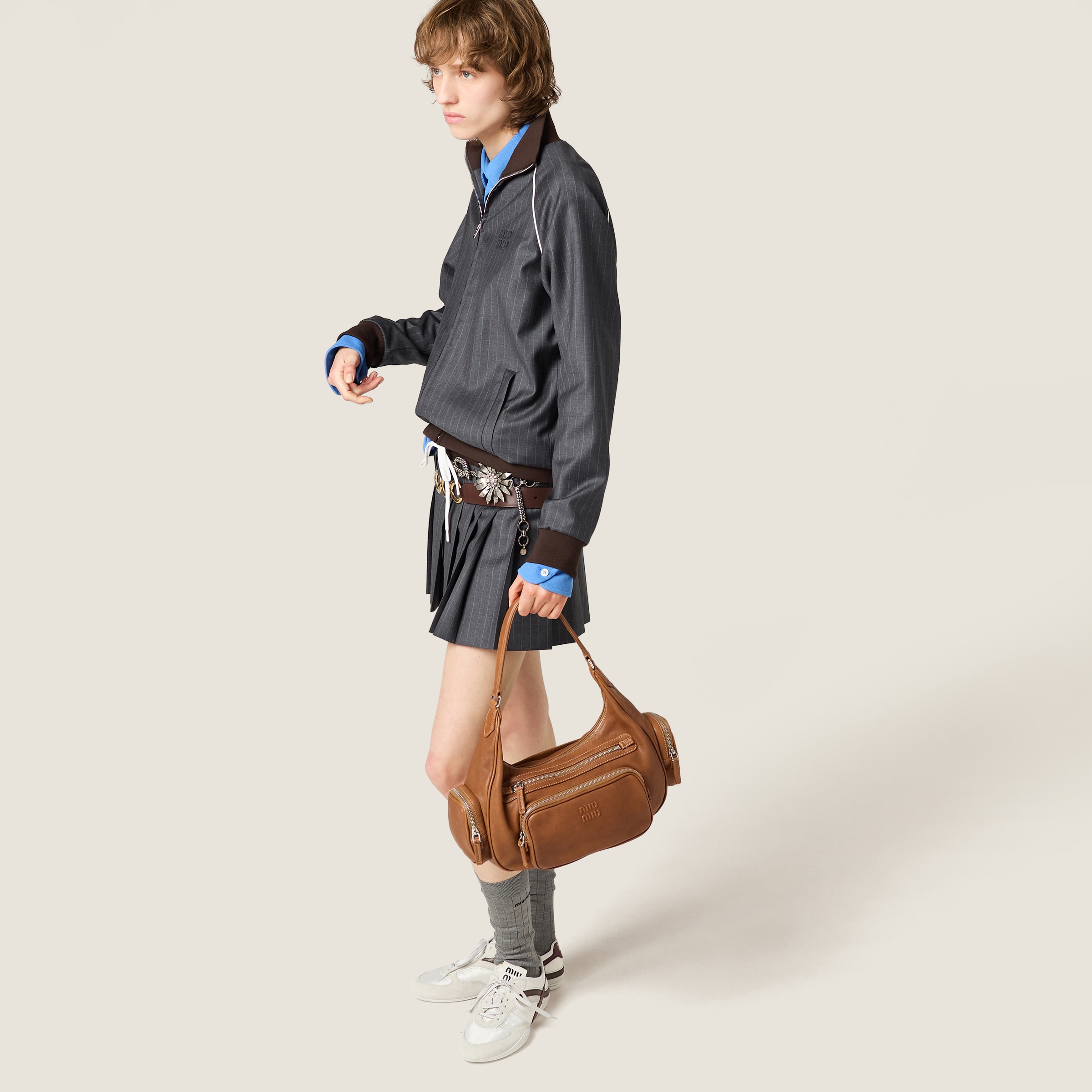 Miu Miu Pocket Nappa Leather Top-handle Bag
