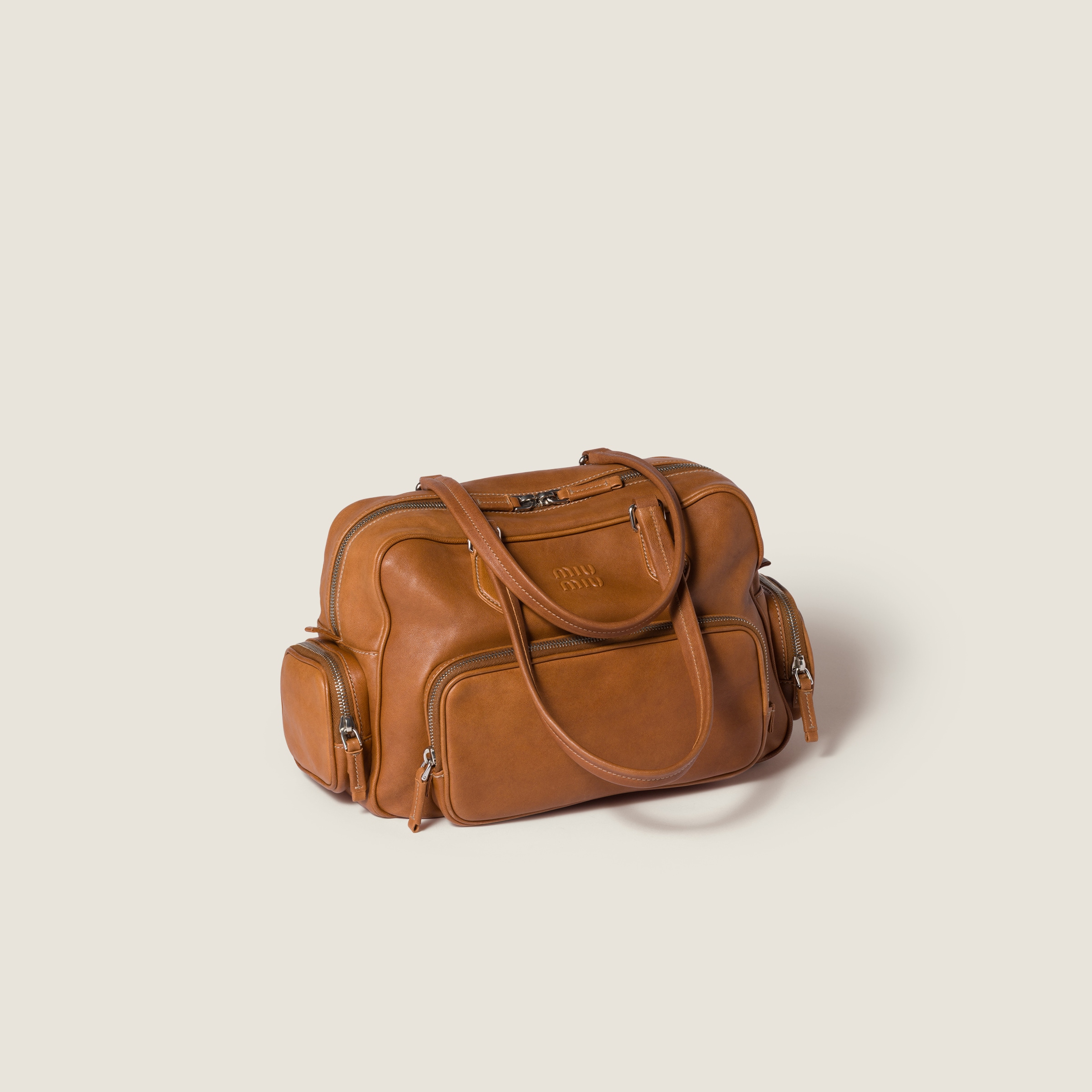 Miu Miu Pocket Nappa Leather Top-handle Bag
