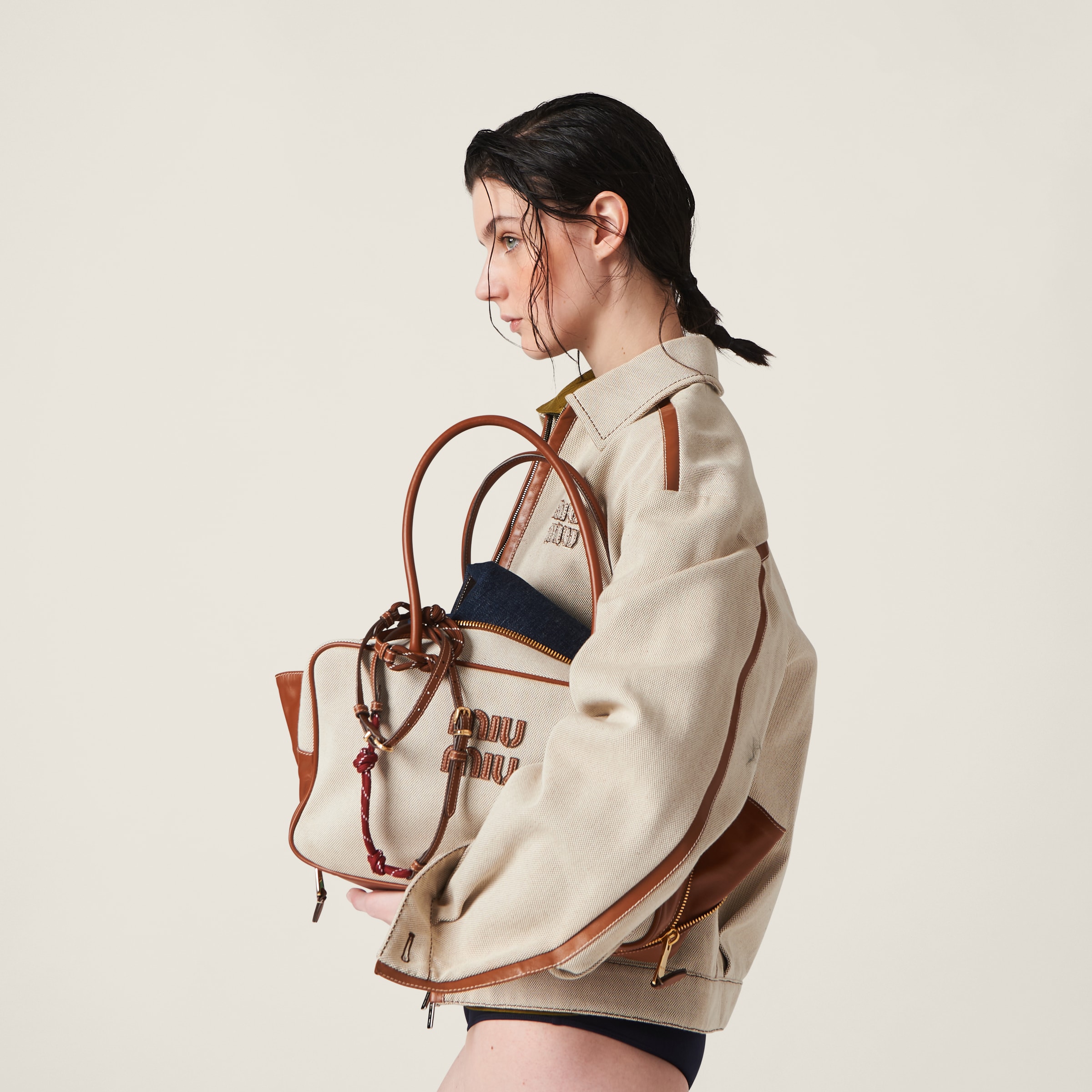 Miu miu canvas bag clearance