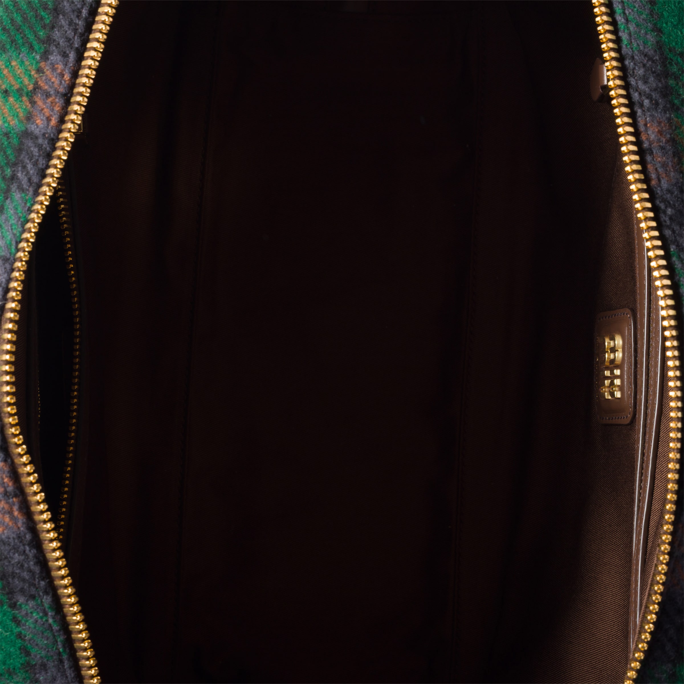 Miu Miu Beau Tartan Top-handle Bag With Leather Details